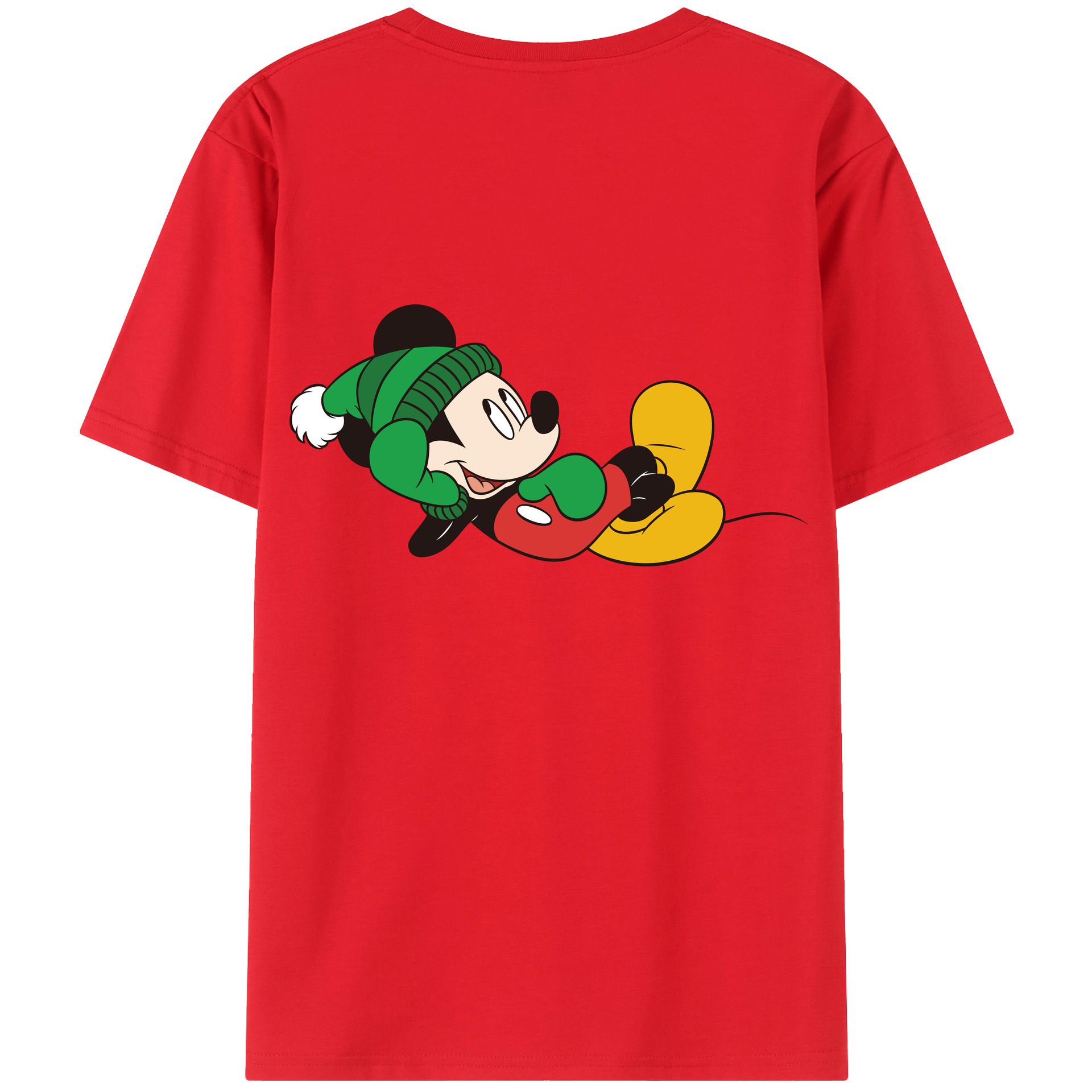 （画像用） ミッキーマウス Mickey Mouse 綿100％半袖Tシャツ（背面プリント）