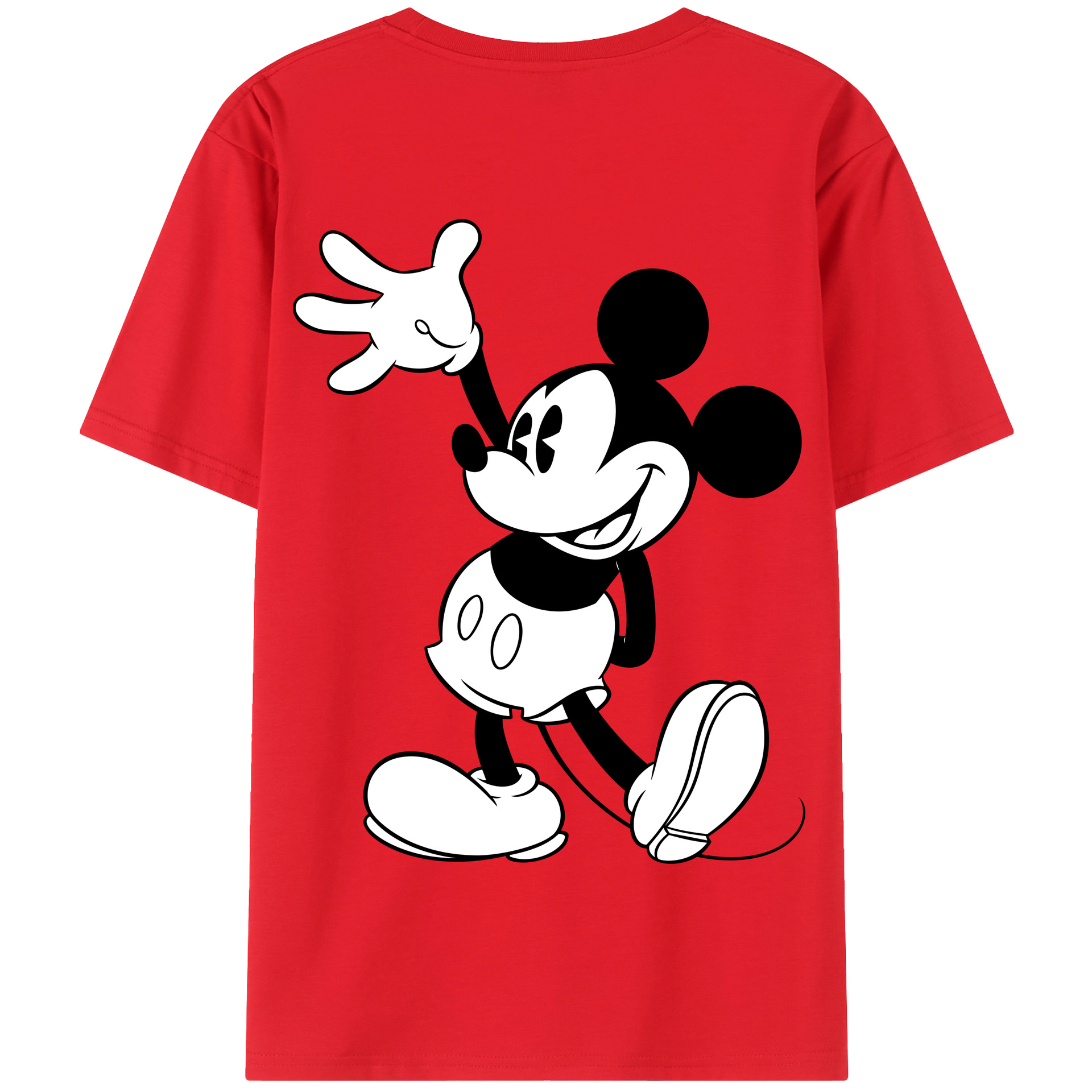 （画像用） ミッキーマウス Mickey Mouse 綿100％半袖Tシャツ（背面プリント）