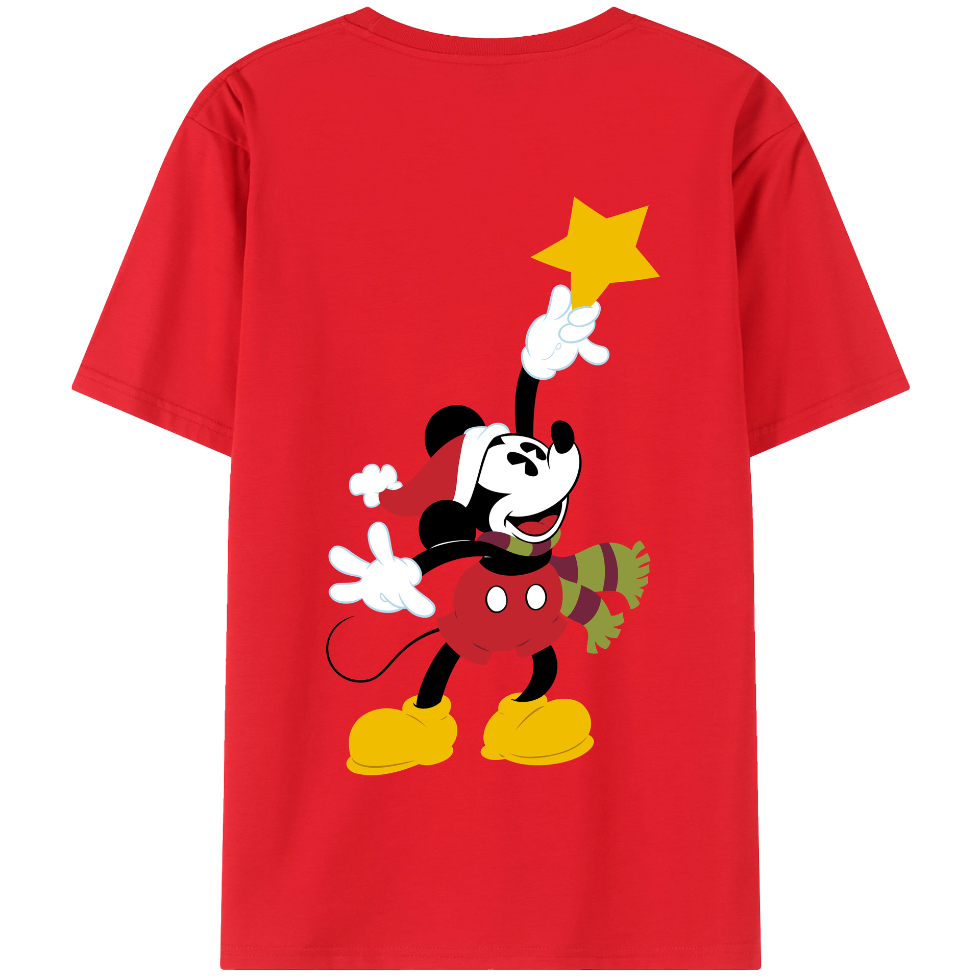 （画像用） ミッキーマウス Mickey Mouse 綿100％半袖Tシャツ（背面プリント）