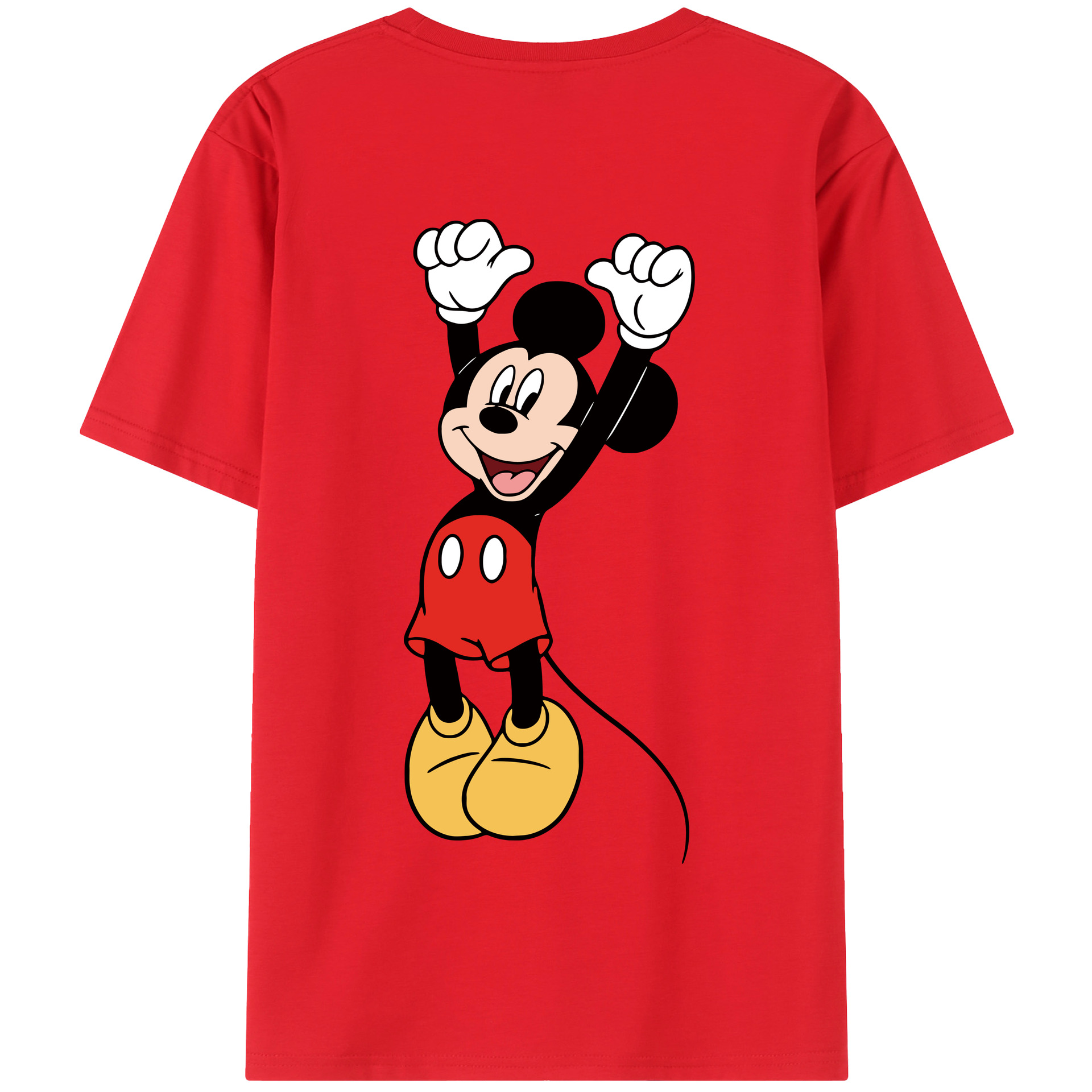 （画像用） ミッキーマウス Mickey Mouse 綿100％半袖Tシャツ（背面プリント）
