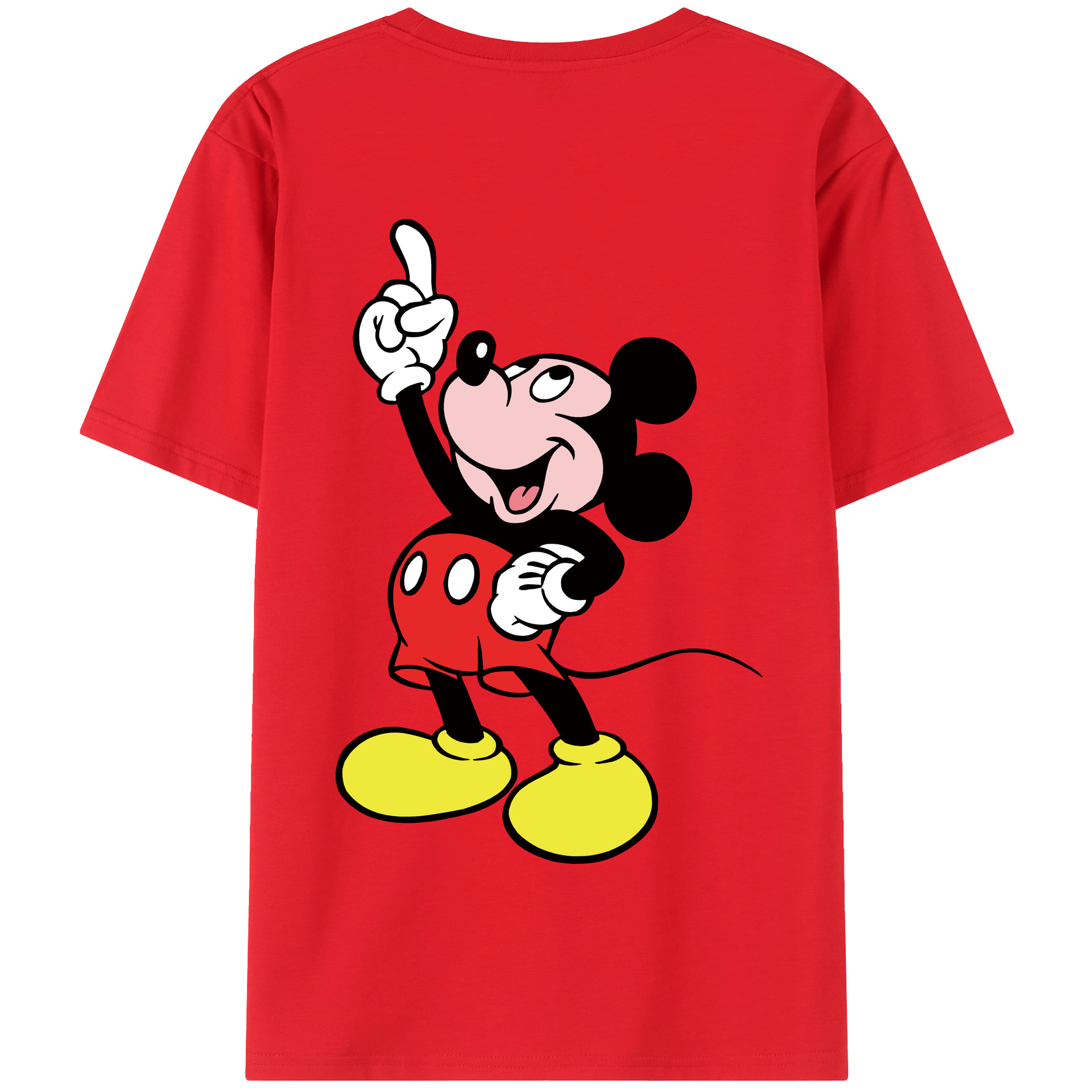 （画像用） ミッキーマウス Mickey Mouse 綿100％半袖Tシャツ（背面プリント）