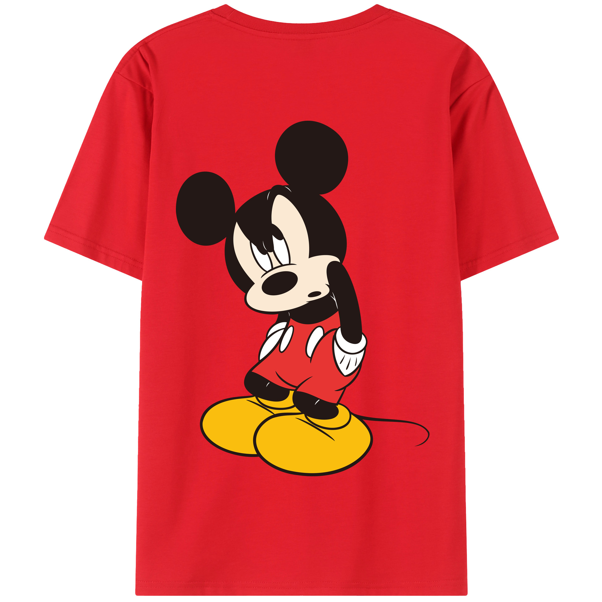 （画像用） ミッキーマウス Mickey Mouse 綿100％半袖Tシャツ（背面プリント）
