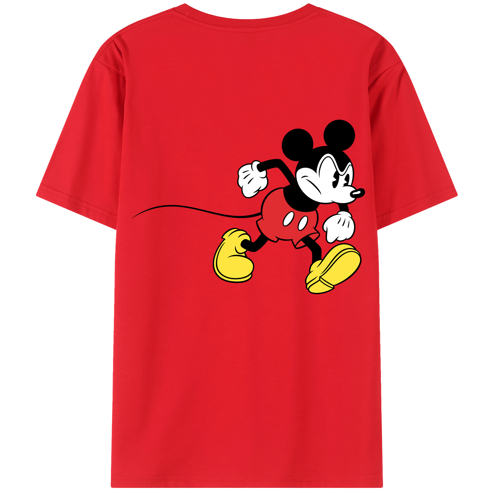 （画像用） ミッキーマウス Mickey Mouse 綿100％半袖Tシャツ（背面プリント）