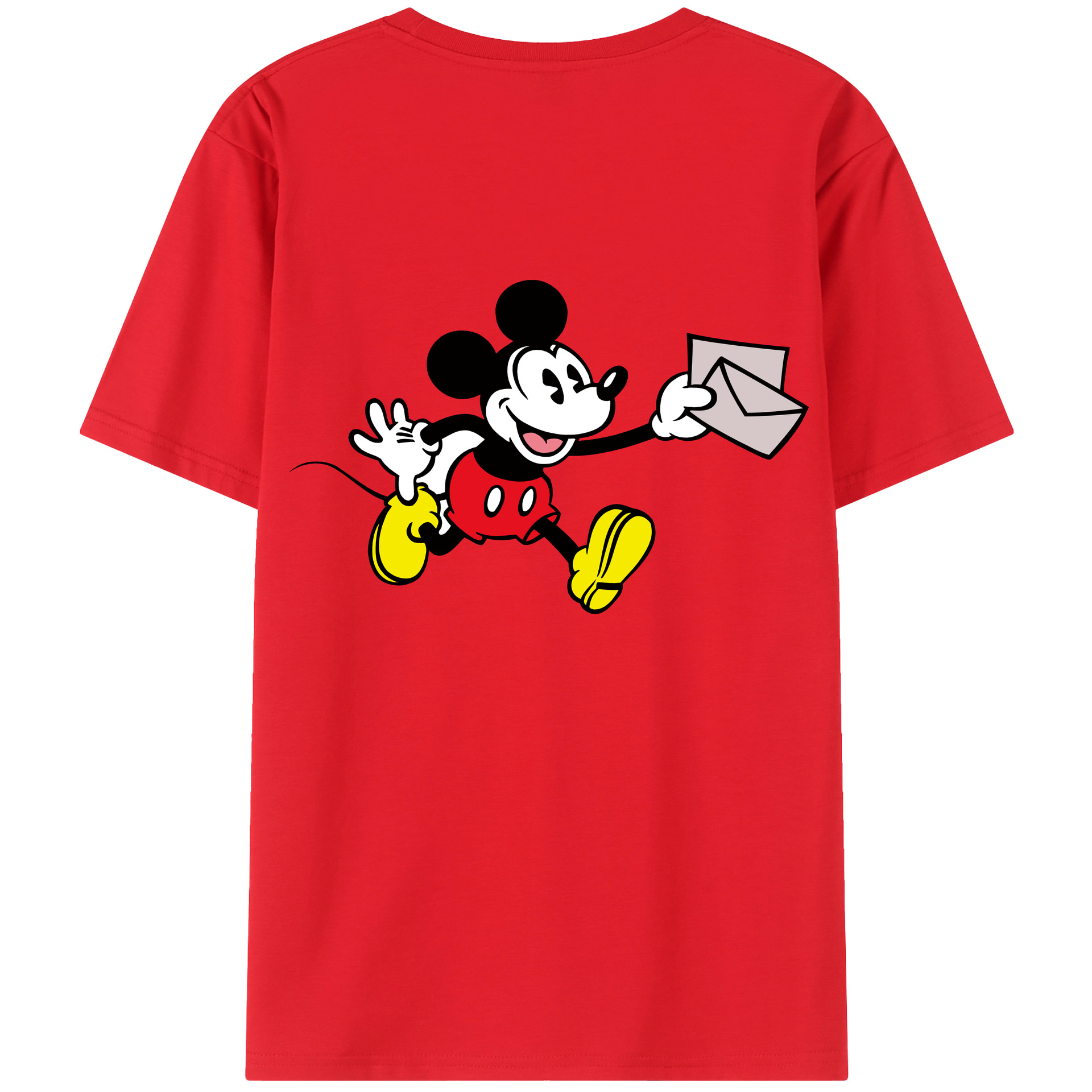 （画像用） ミッキーマウス Mickey Mouse 綿100％半袖Tシャツ（背面プリント）
