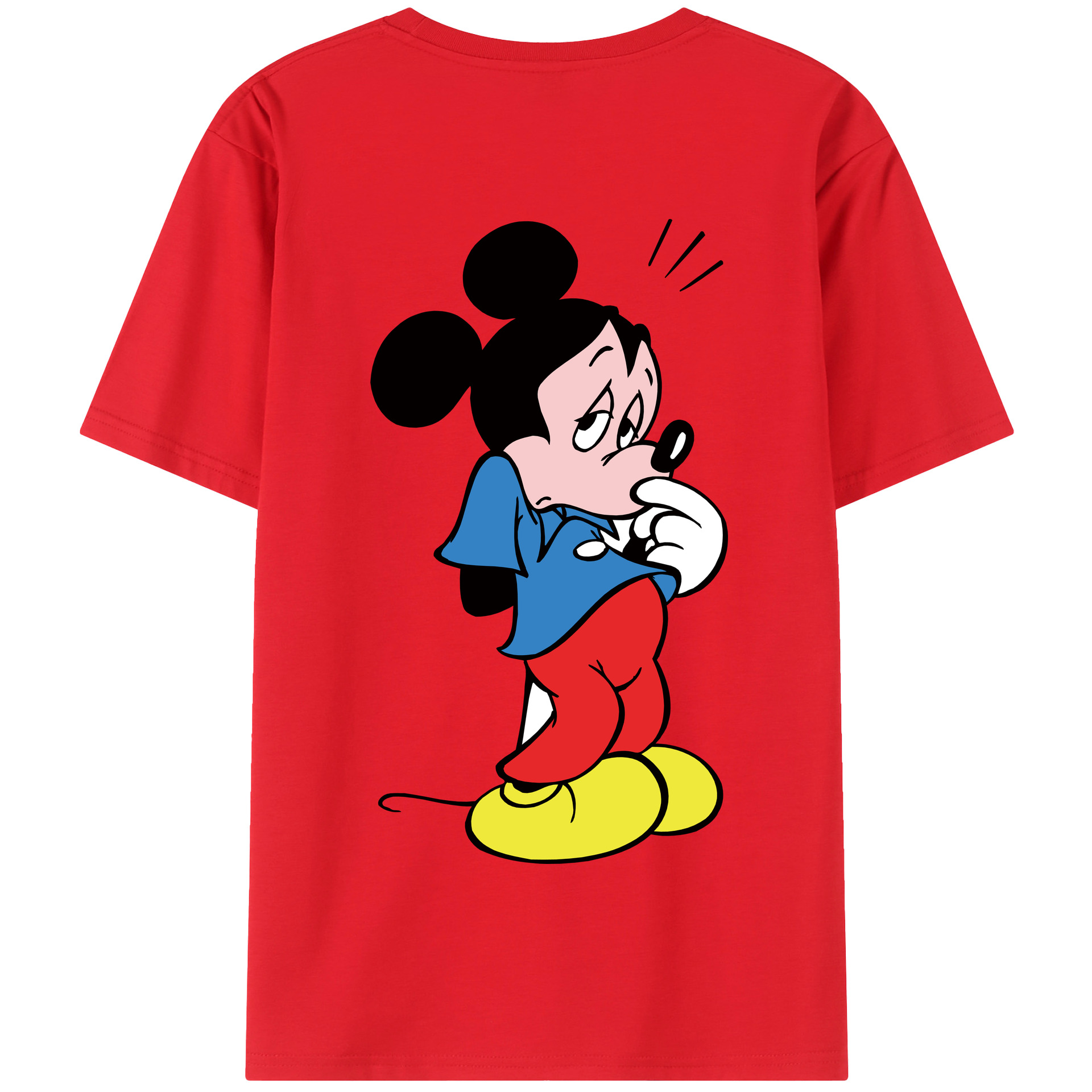 （画像用） ミッキーマウス Mickey Mouse 綿100％半袖Tシャツ（背面プリント）