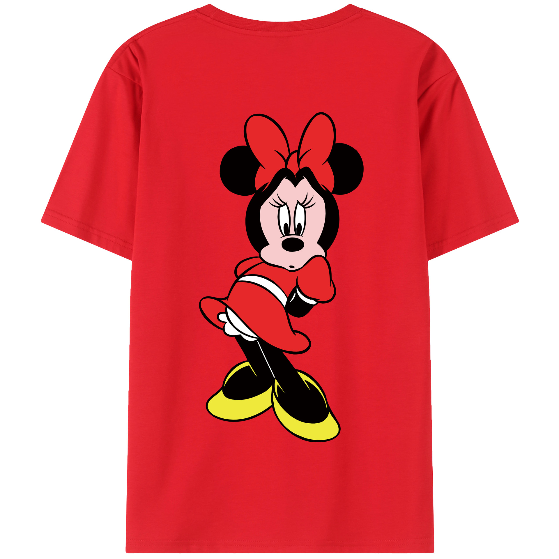 ミッキーマウス Mickey Mouse 綿100％半袖Tシャツ（背面プリント）
