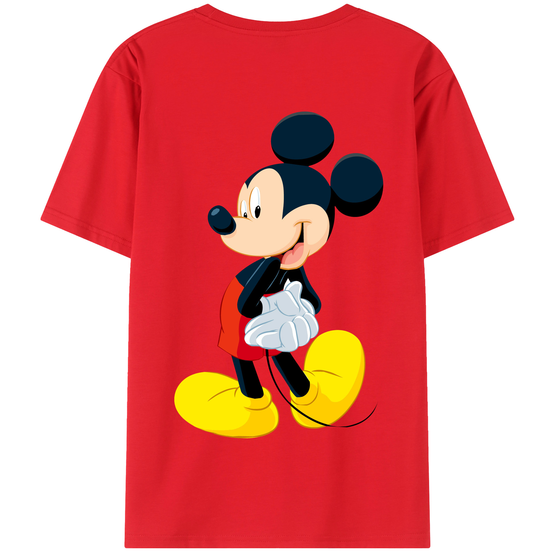（画像用） ミッキーマウス Mickey Mouse 綿100％半袖Tシャツ（背面プリント）