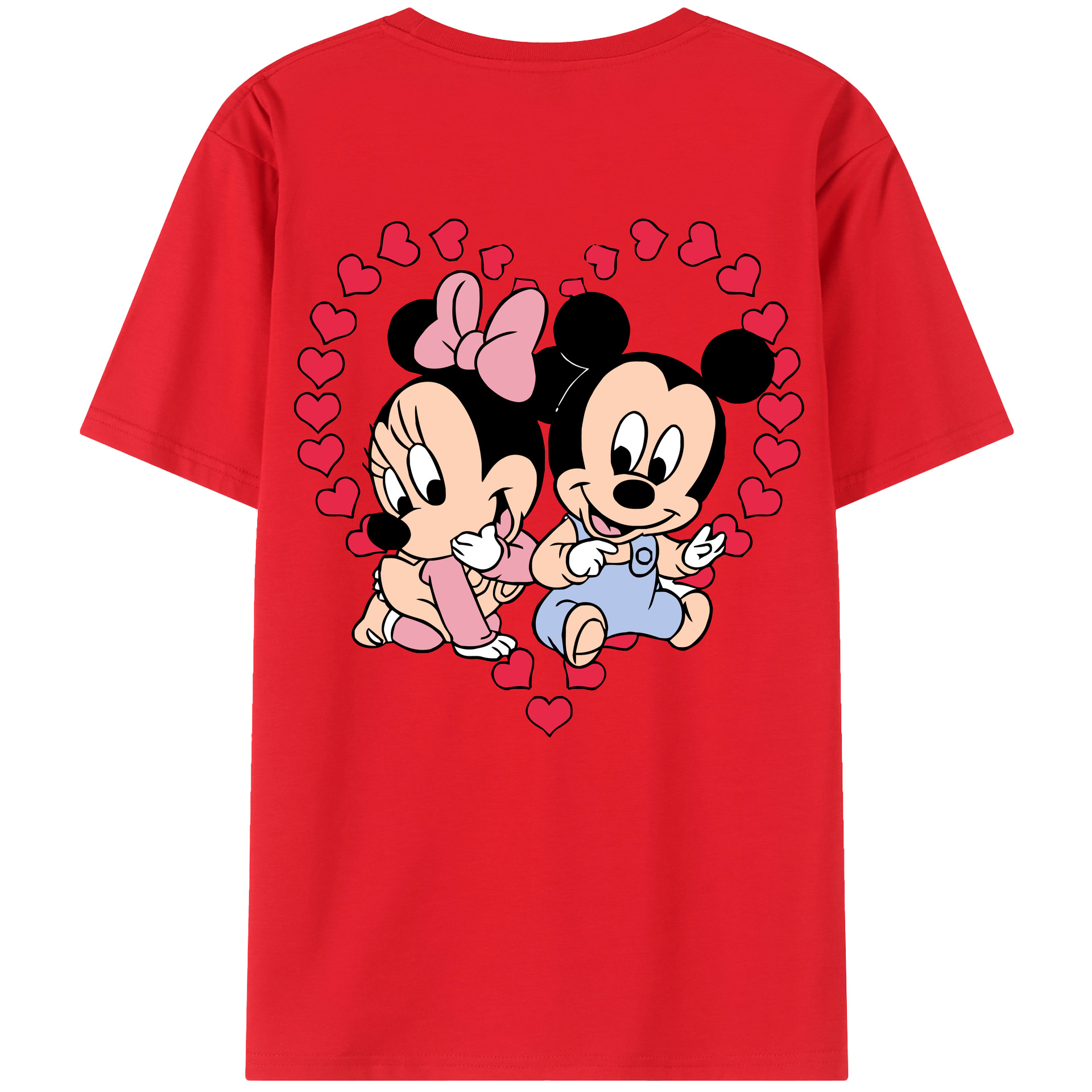 （画像用） ミッキーマウス Mickey Mouse 綿100％半袖Tシャツ（背面プリント）