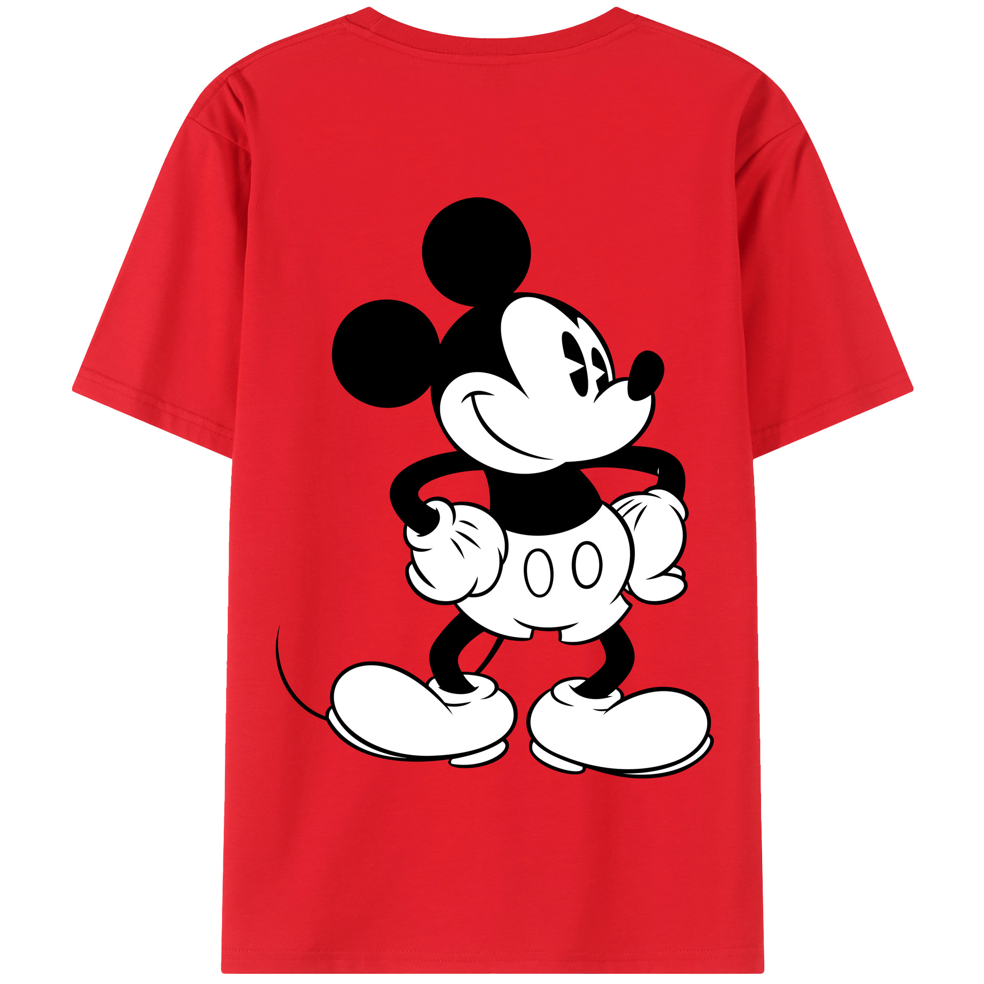 （画像用） ミッキーマウス Mickey Mouse 綿100％半袖Tシャツ（背面プリント）
