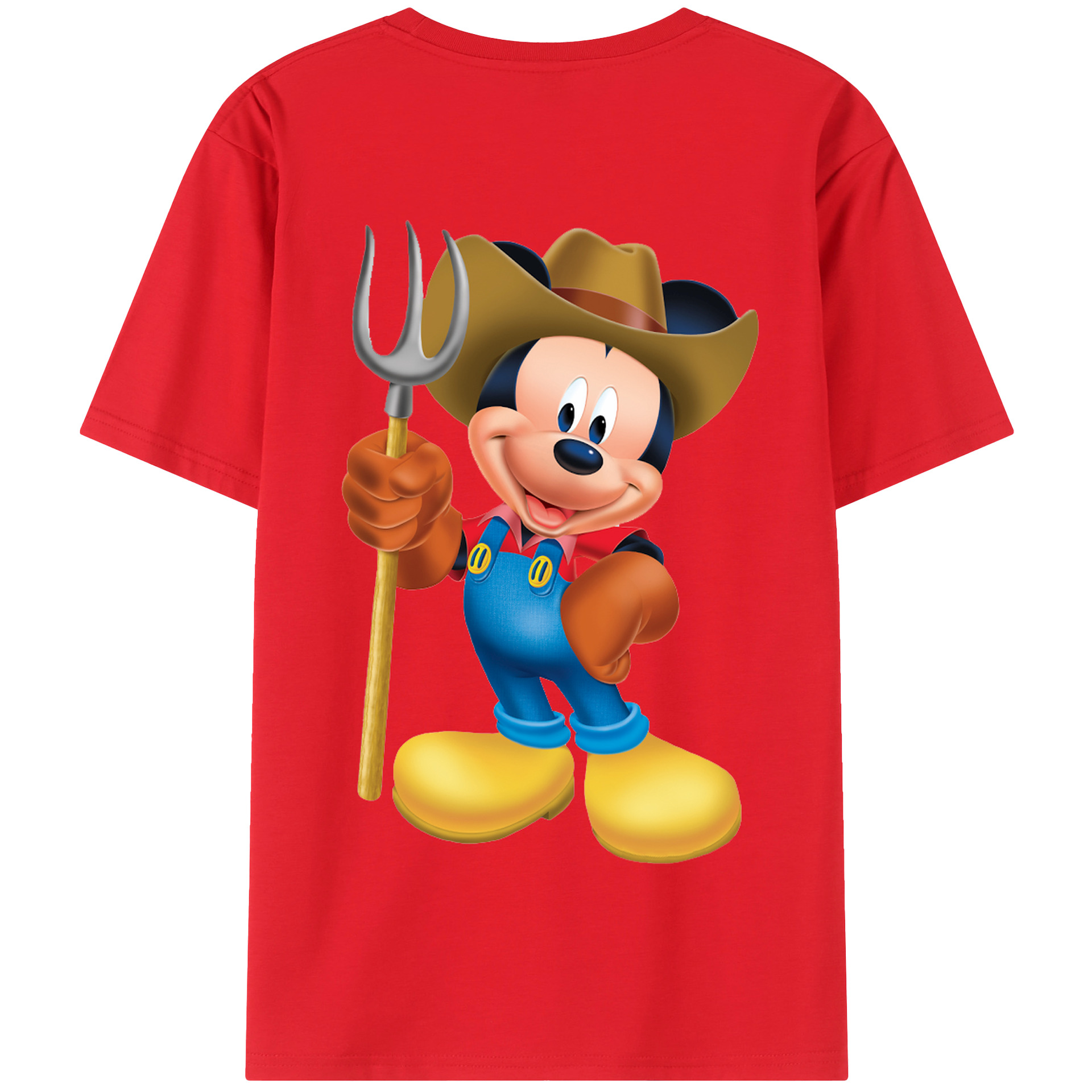 （画像用） ミッキーマウス Mickey Mouse 綿100％半袖Tシャツ（背面プリント）