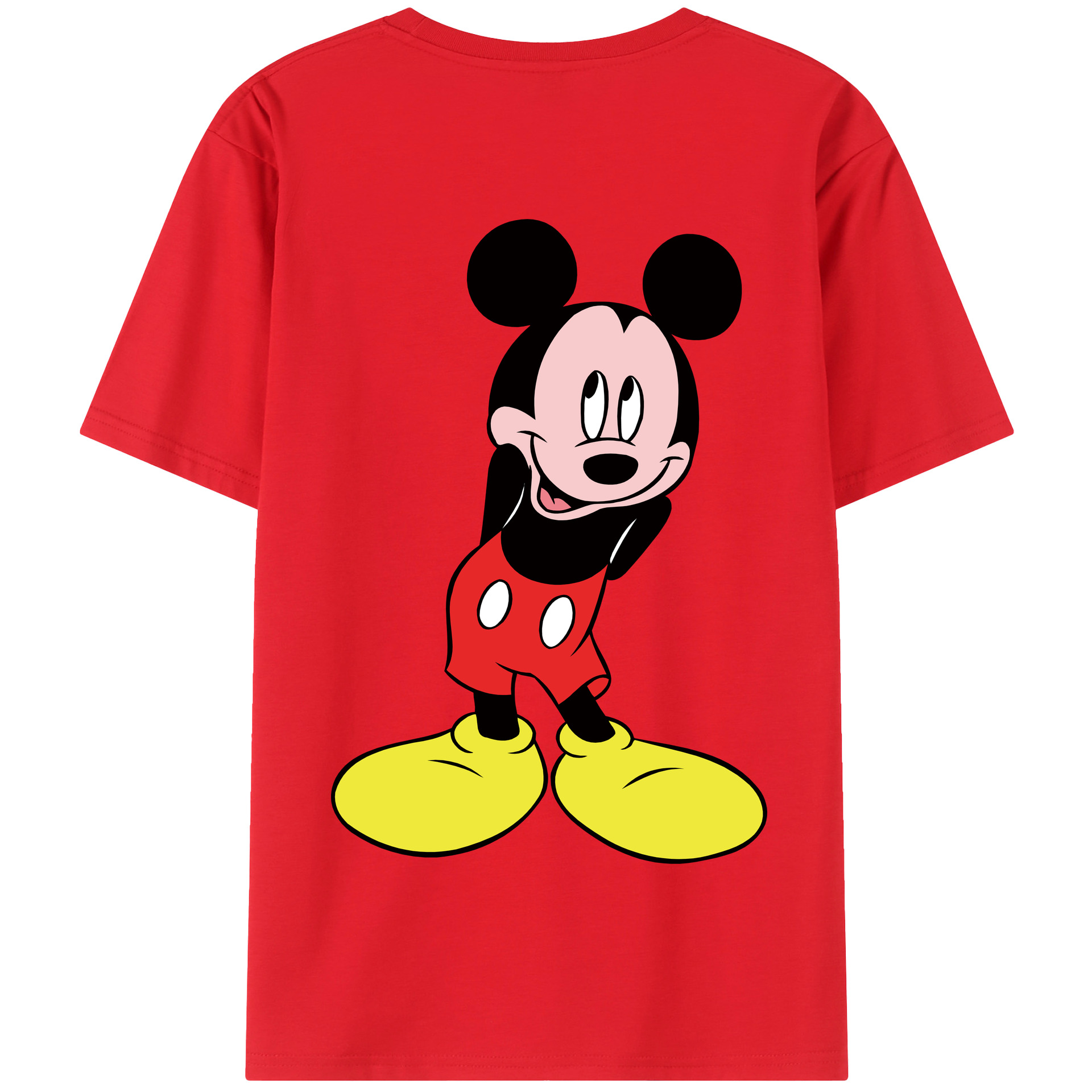（画像用） ミッキーマウス Mickey Mouse 綿100％半袖Tシャツ（背面プリント）