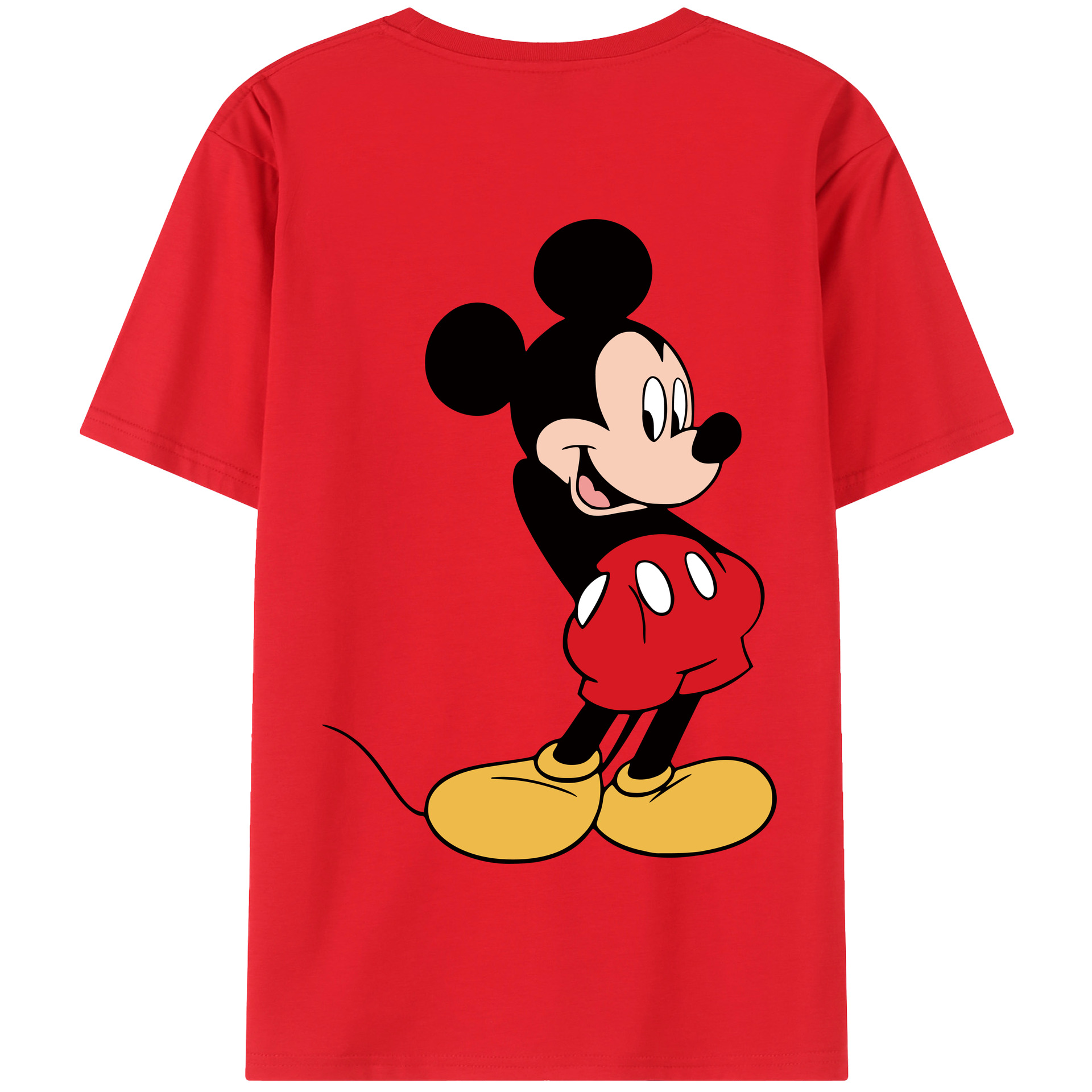 （画像用） ミッキーマウス Mickey Mouse 綿100％半袖Tシャツ（背面プリント）