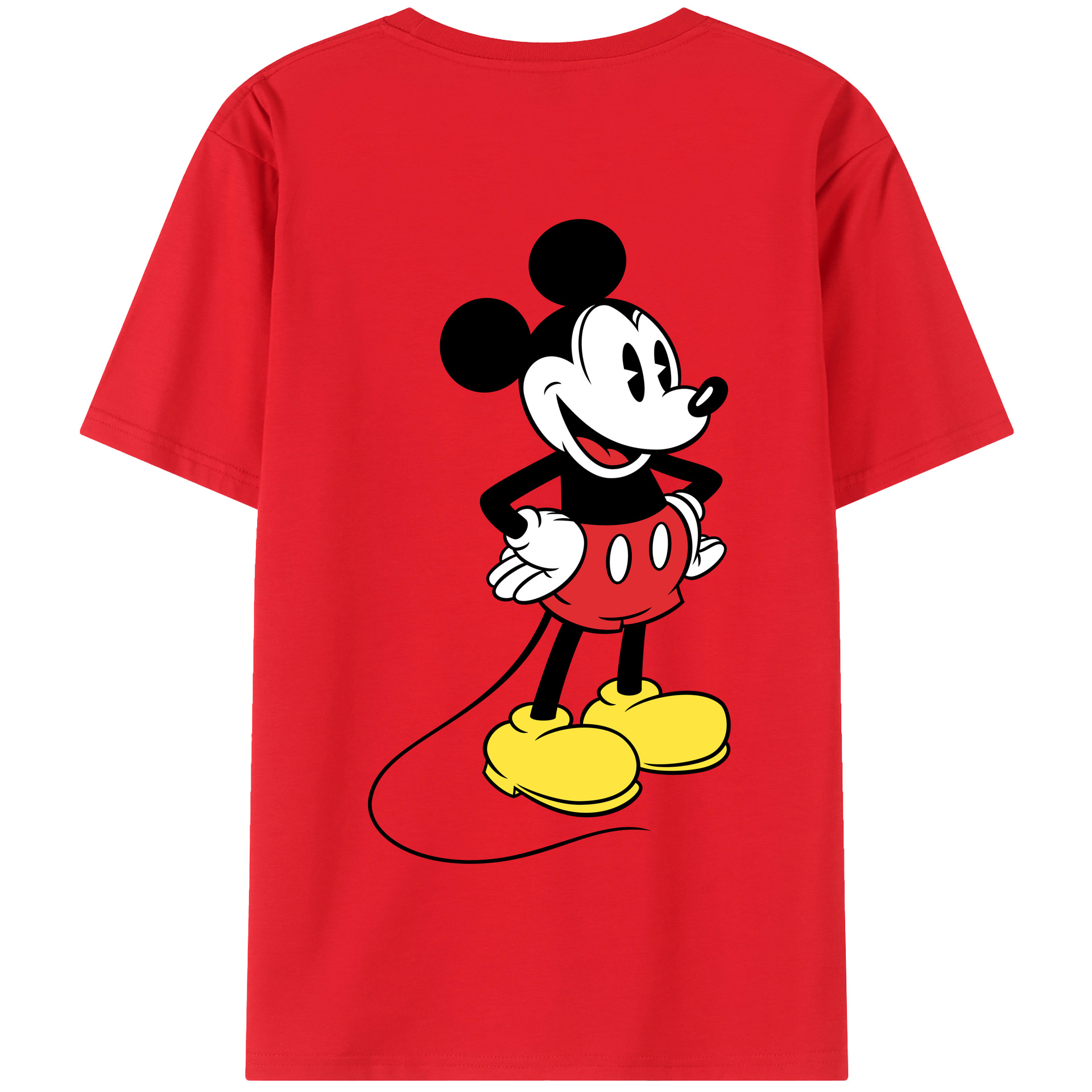 （画像用） ミッキーマウス Mickey Mouse 綿100％半袖Tシャツ（背面プリント）