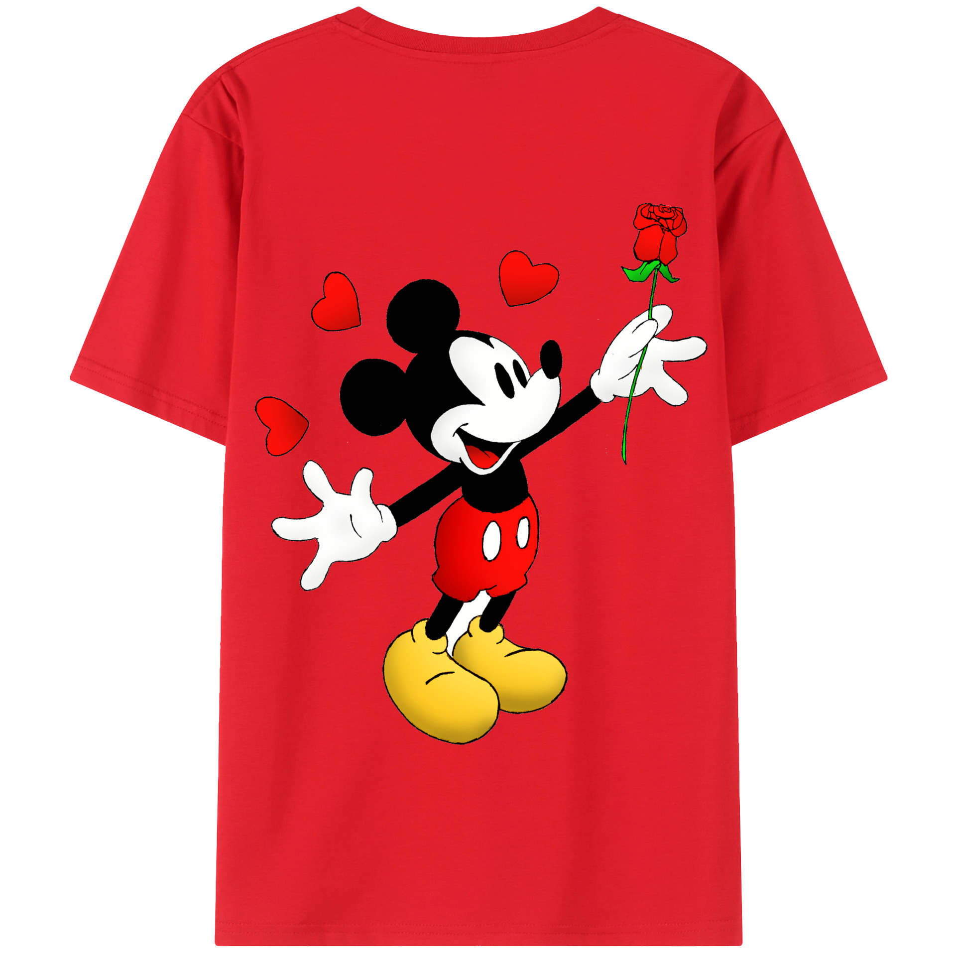 （画像用） ミッキーマウス Mickey Mouse 綿100％半袖Tシャツ（背面プリント）