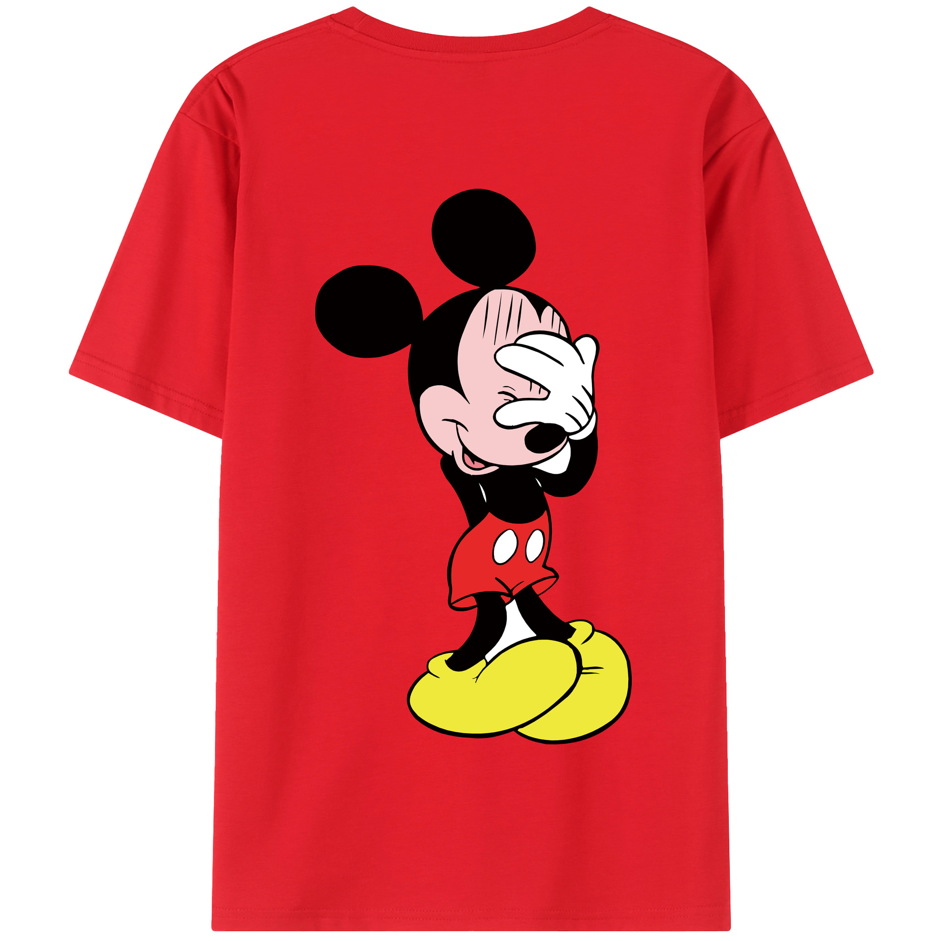 （画像用） ミッキーマウス Mickey Mouse 綿100％半袖Tシャツ（背面プリント）