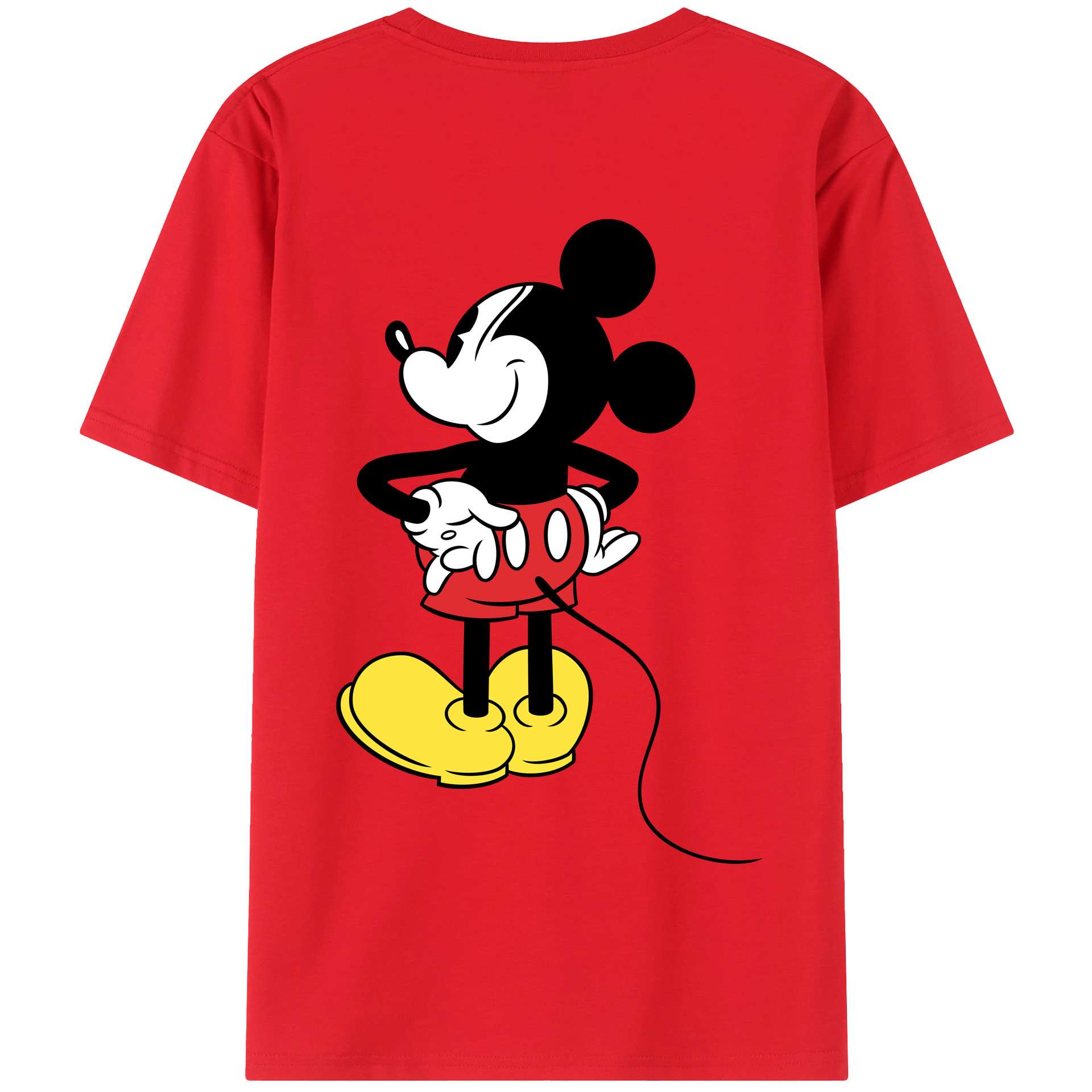 （画像用） ミッキーマウス Mickey Mouse 綿100％半袖Tシャツ（背面プリント）