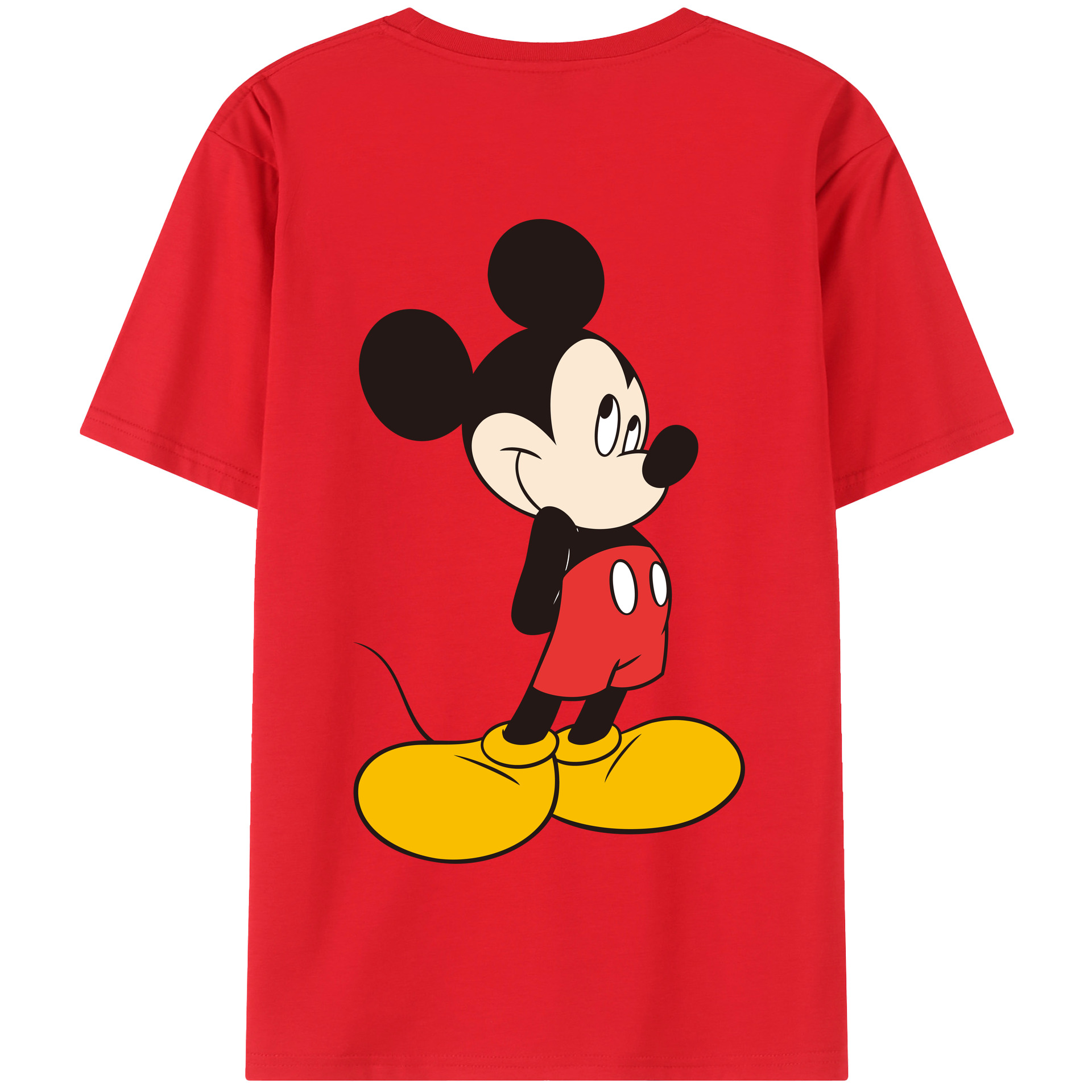 （画像用） ミッキーマウス Mickey Mouse 綿100％半袖Tシャツ（背面プリント）