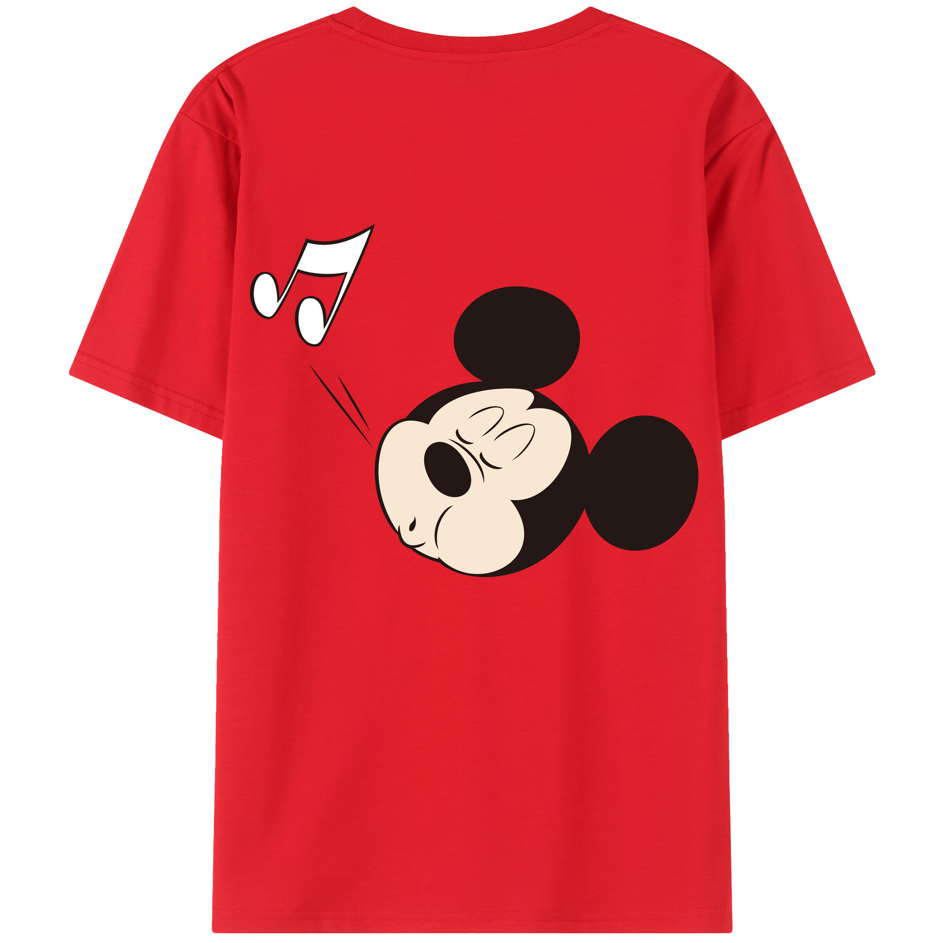 （画像用） ミッキーマウス Mickey Mouse 綿100％半袖Tシャツ（背面プリント）