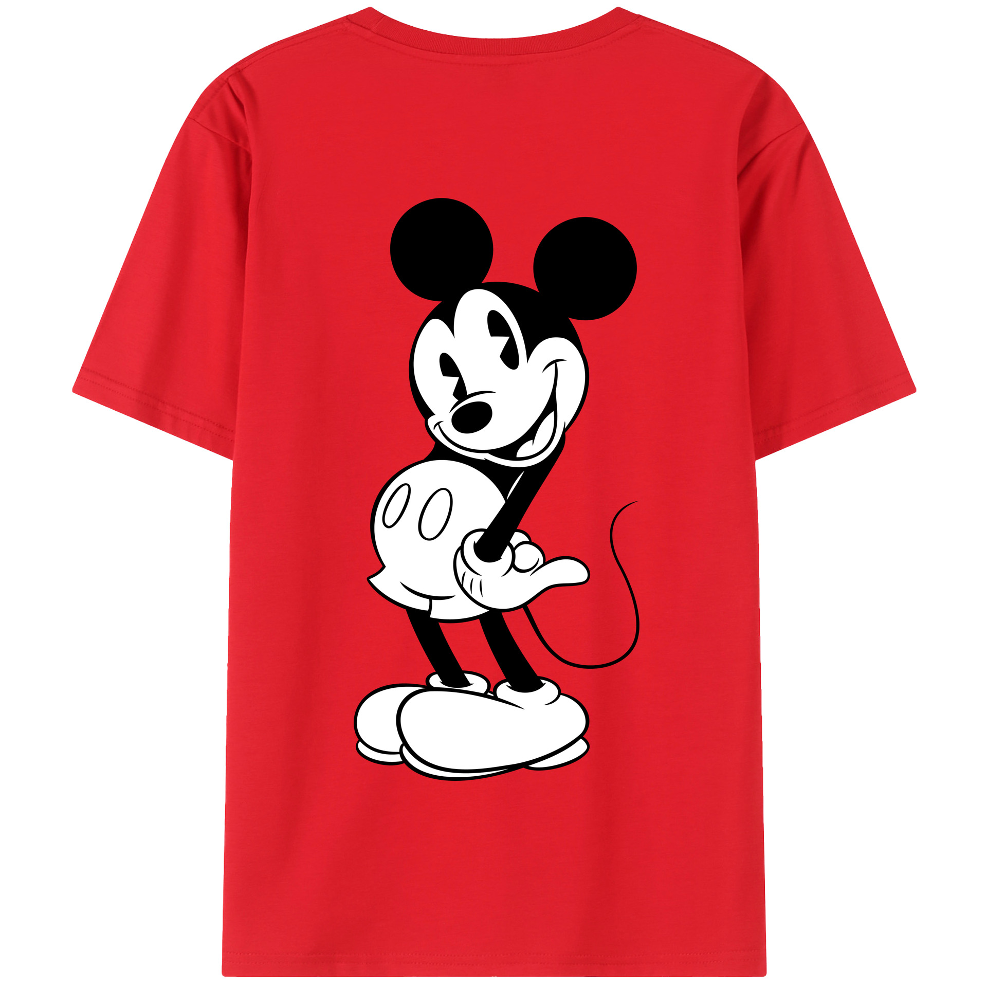 （画像用） ミッキーマウス Mickey Mouse 綿100％半袖Tシャツ（背面プリント）