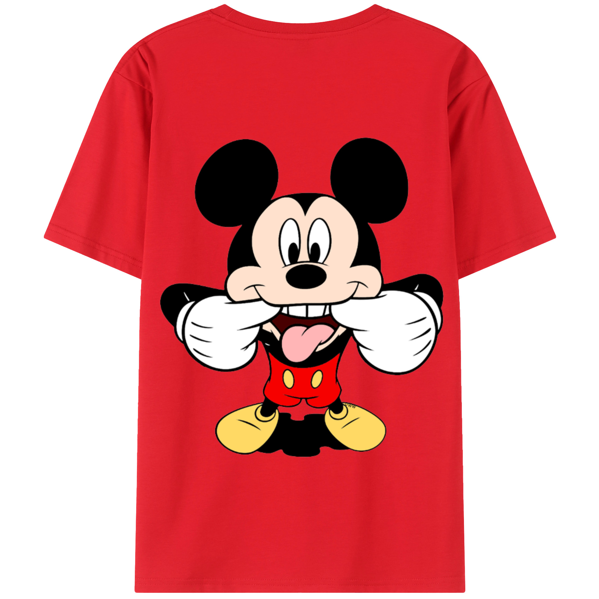 （画像用） ミッキーマウス Mickey Mouse 綿100％半袖Tシャツ（背面プリント）