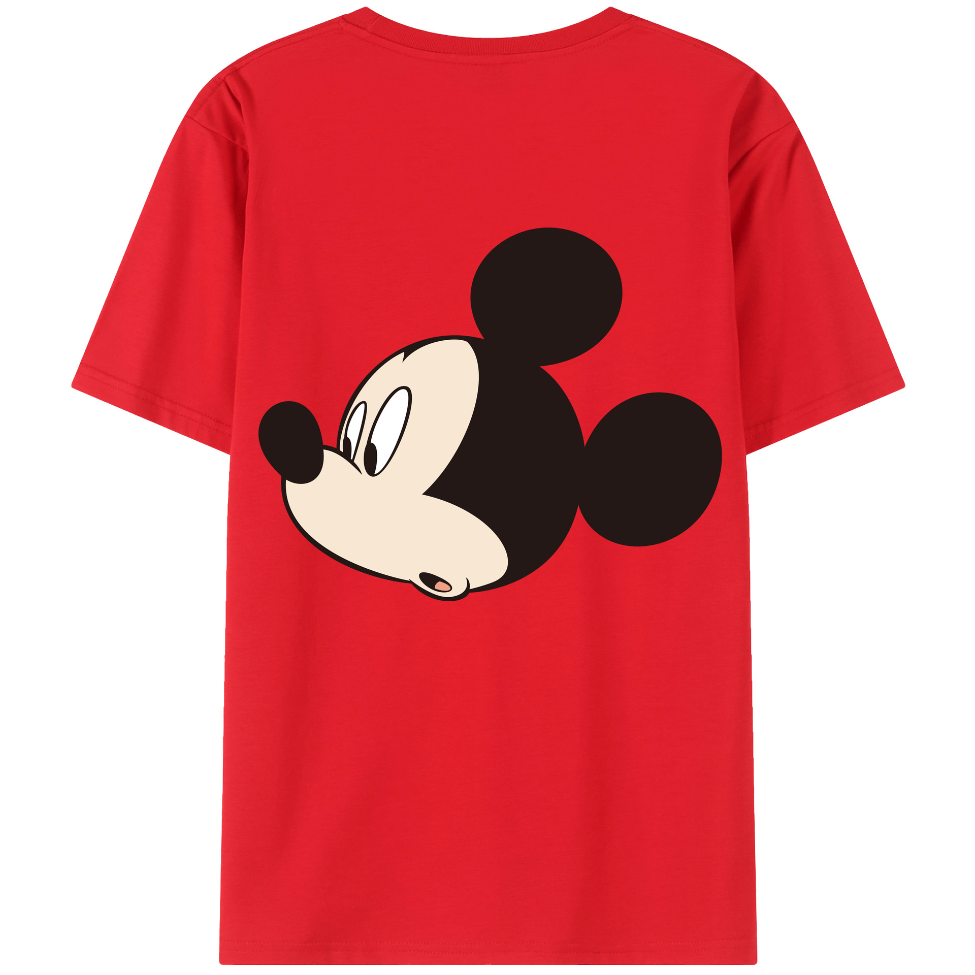 （画像用） ミッキーマウス Mickey Mouse 綿100％半袖Tシャツ（背面プリント）