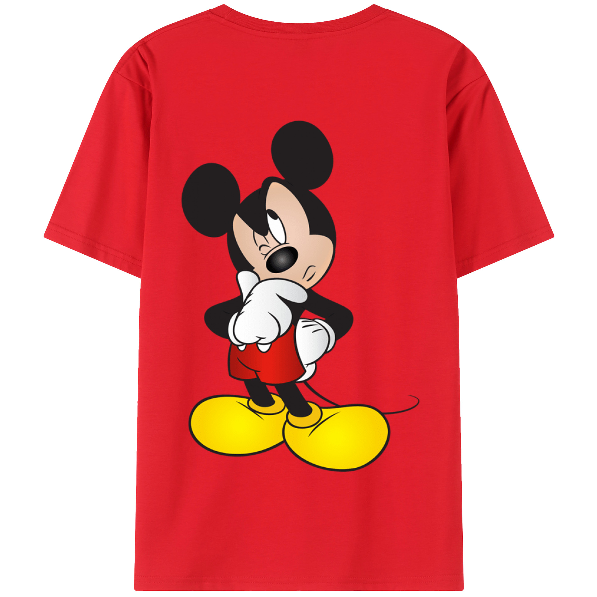 （画像用） ミッキーマウス Mickey Mouse 綿100％半袖Tシャツ（背面プリント）