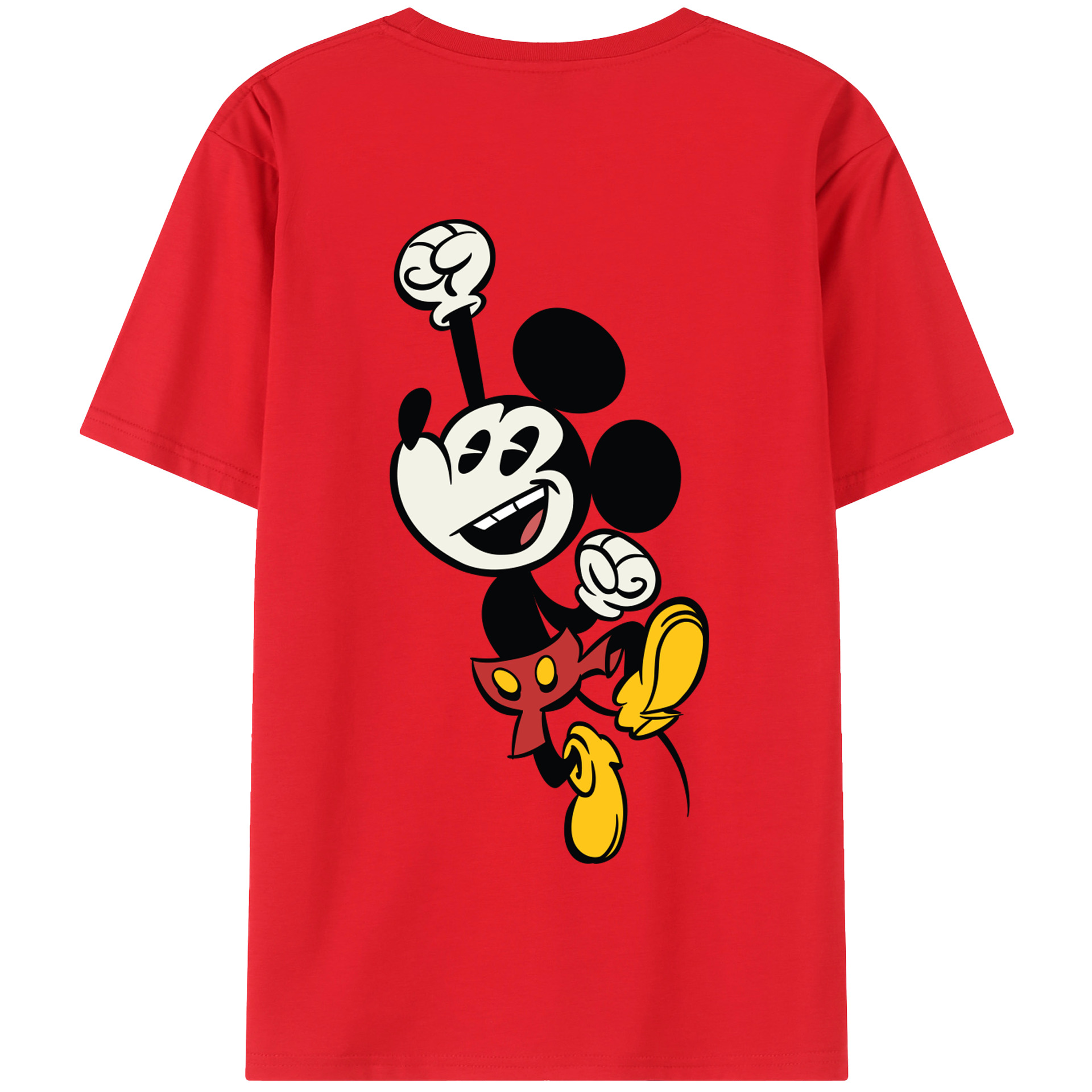 （画像用） ミッキーマウス Mickey Mouse 綿100％半袖Tシャツ（背面プリント）
