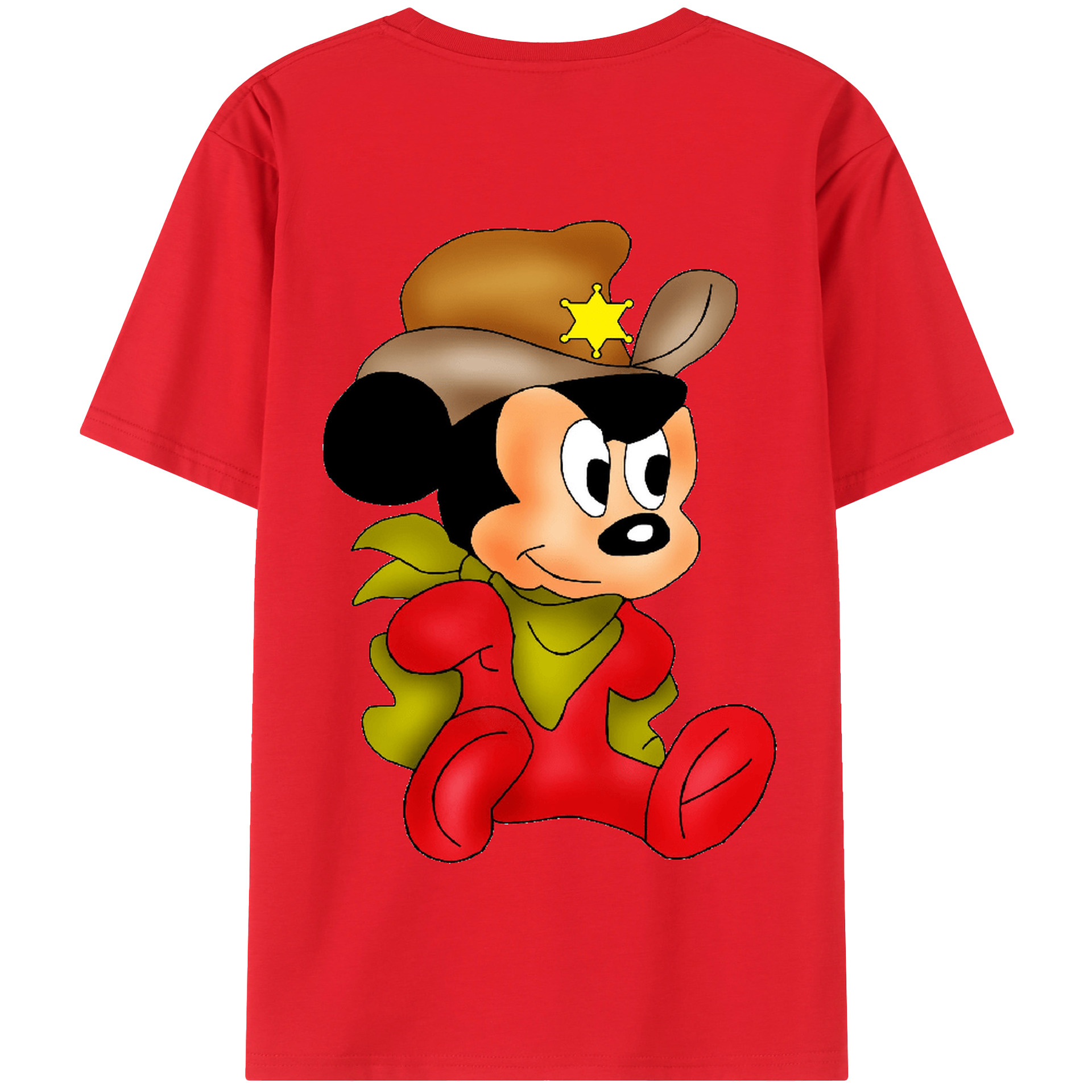 （画像用） ミッキーマウス Mickey Mouse 綿100％半袖Tシャツ（背面プリント）