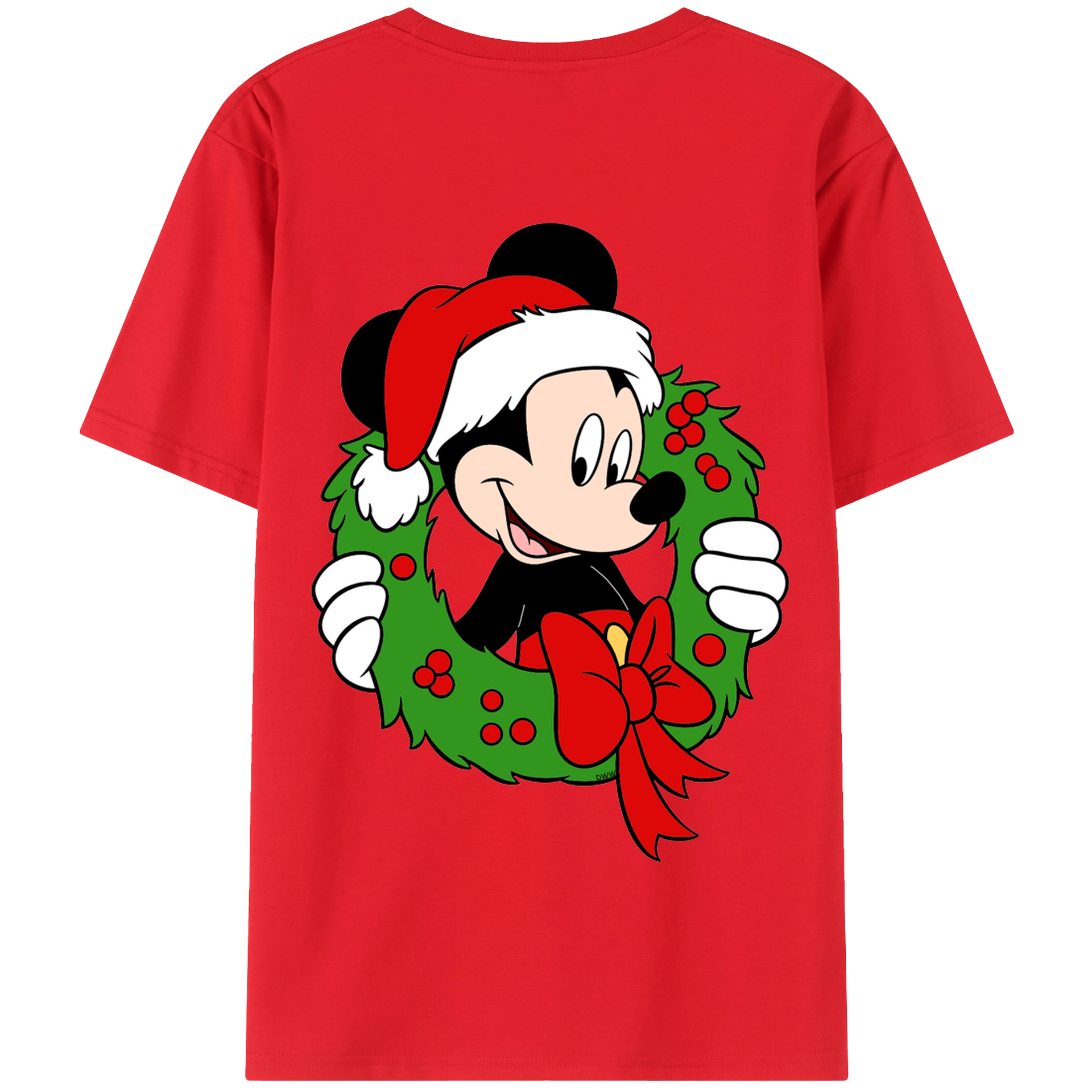 （画像用） ミッキーマウス Mickey Mouse 綿100％半袖Tシャツ（背面プリント）