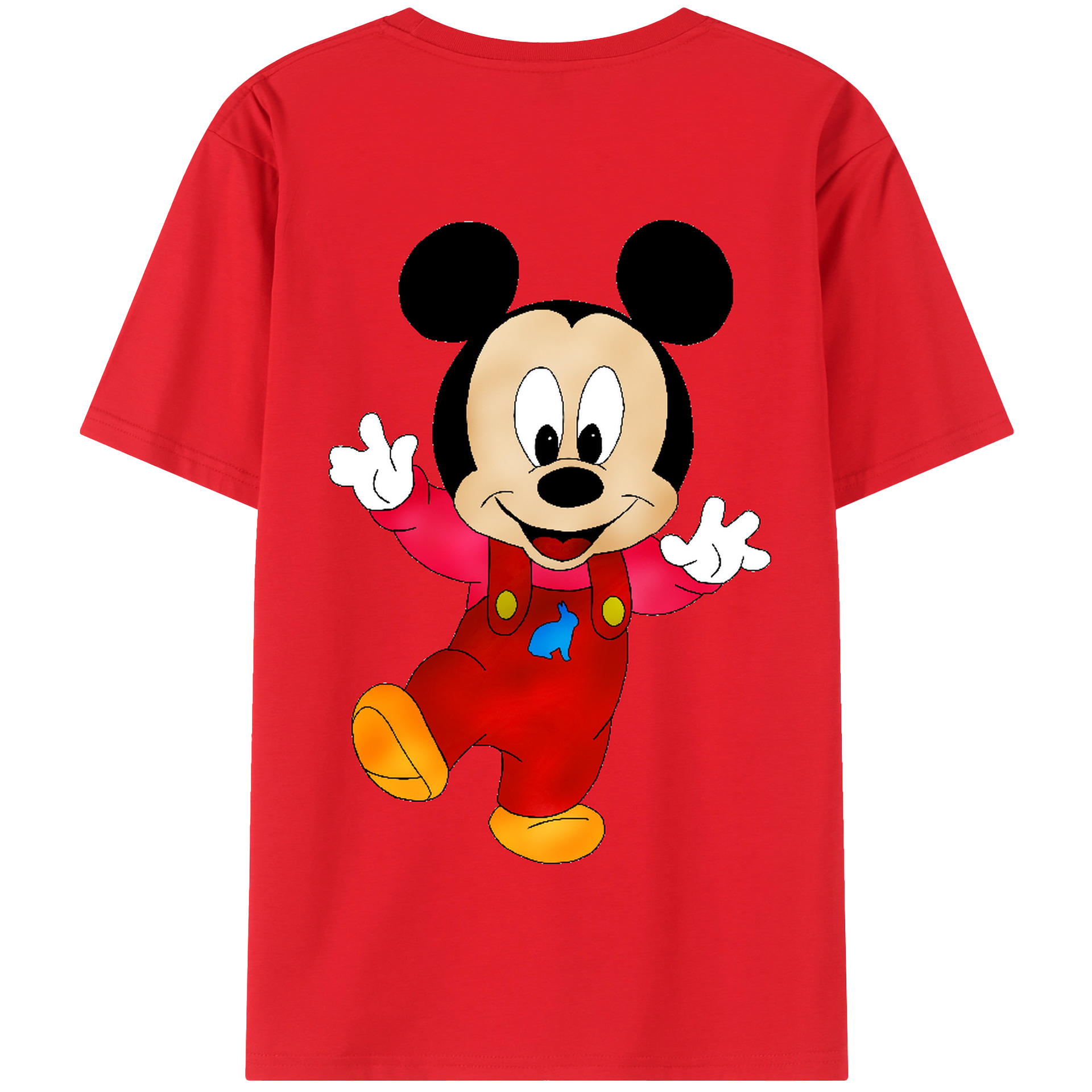 （画像用） ミッキーマウス Mickey Mouse 綿100％半袖Tシャツ（背面プリント）