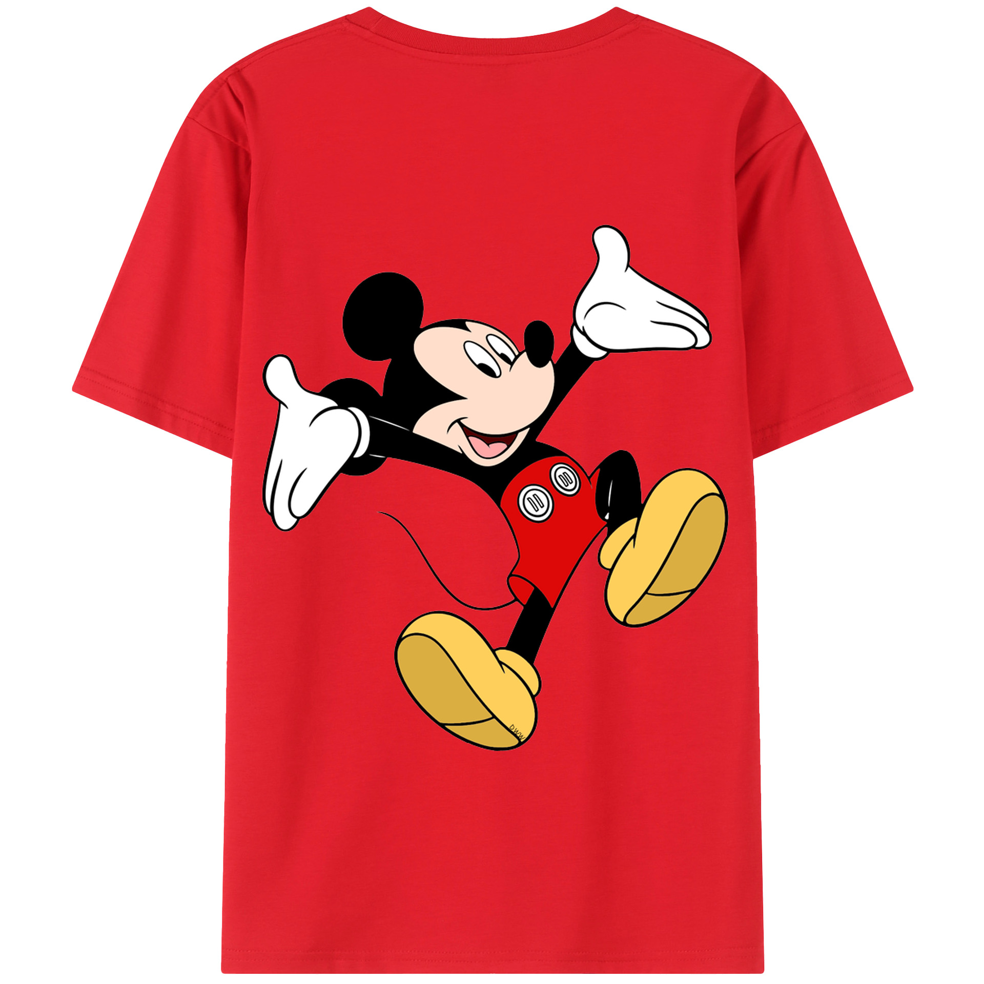 （画像用） ミッキーマウス Mickey Mouse 綿100％半袖Tシャツ（背面プリント）