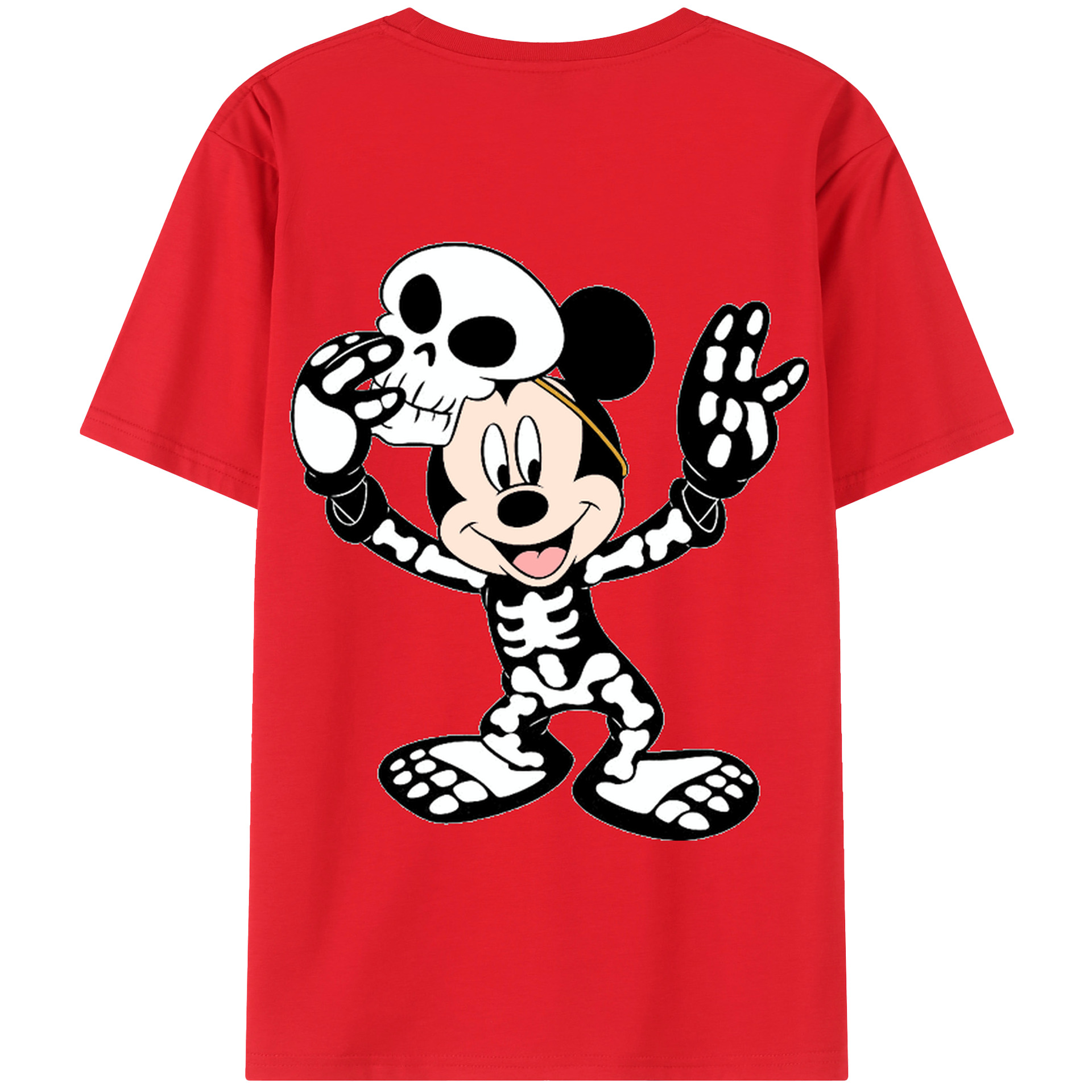 （画像用） ミッキーマウス Mickey Mouse 綿100％半袖Tシャツ（背面プリント）