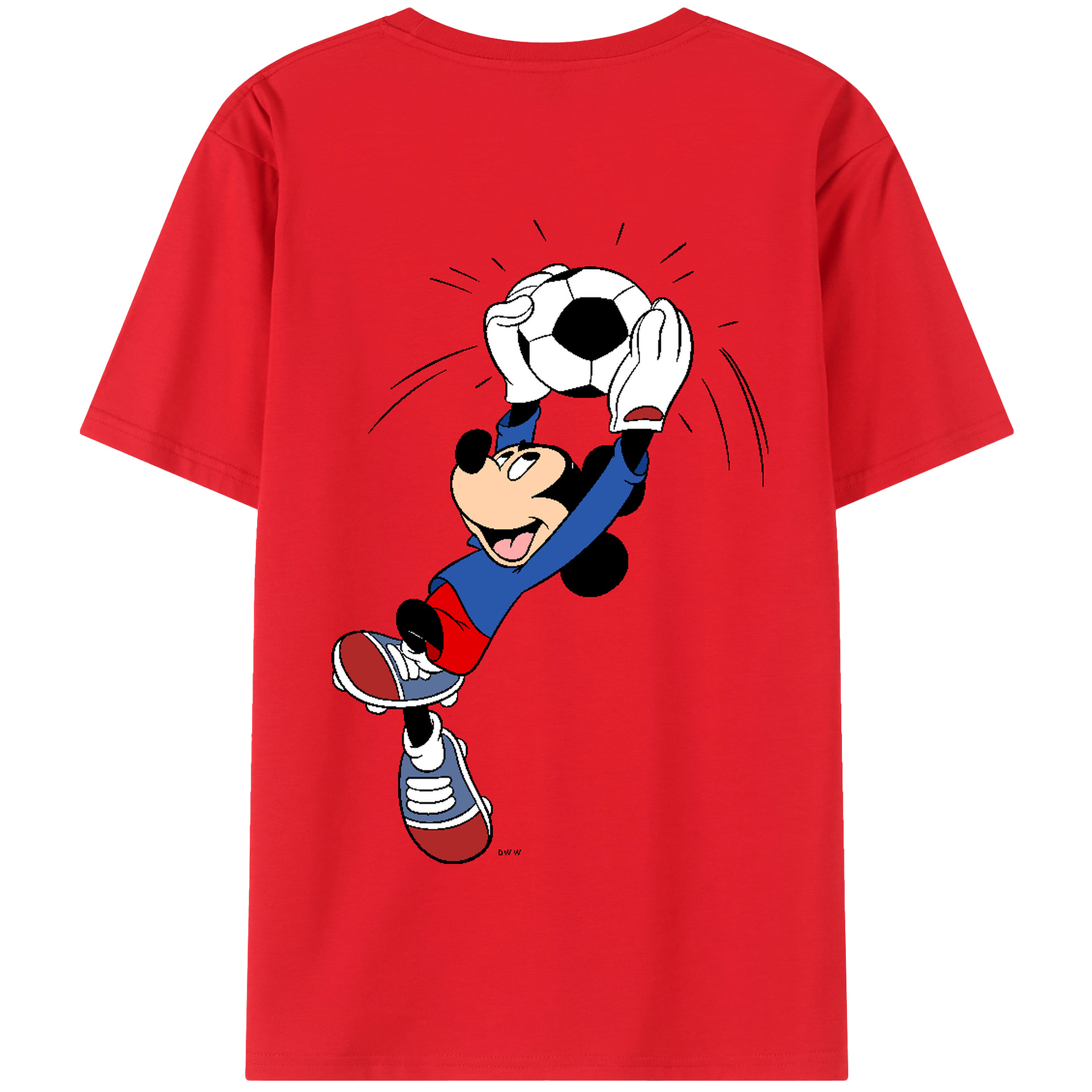 （画像用） ミッキーマウス Mickey Mouse 綿100％半袖Tシャツ（背面プリント）
