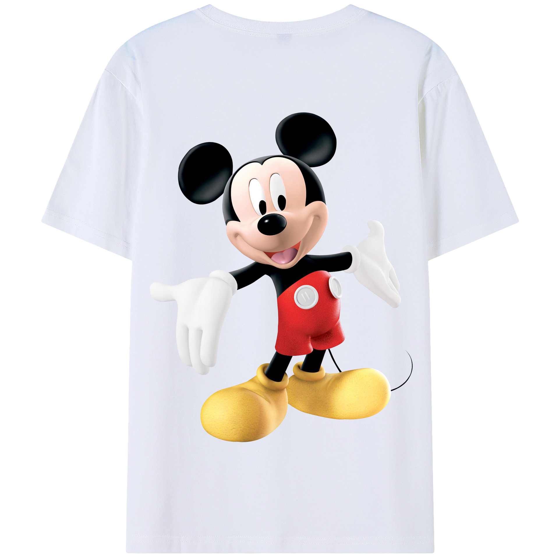 （画像用） ミッキーマウス Mickey Mouse 綿100％半袖Tシャツ（背面プリント）
