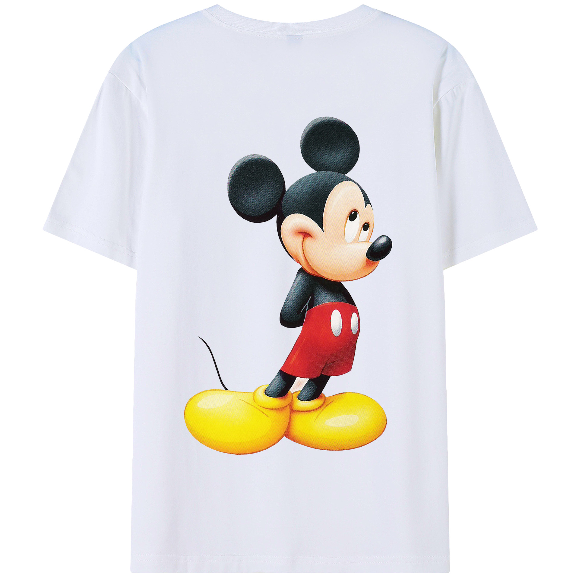 （画像用） ミッキーマウス Mickey Mouse 綿100％半袖Tシャツ（背面プリント）