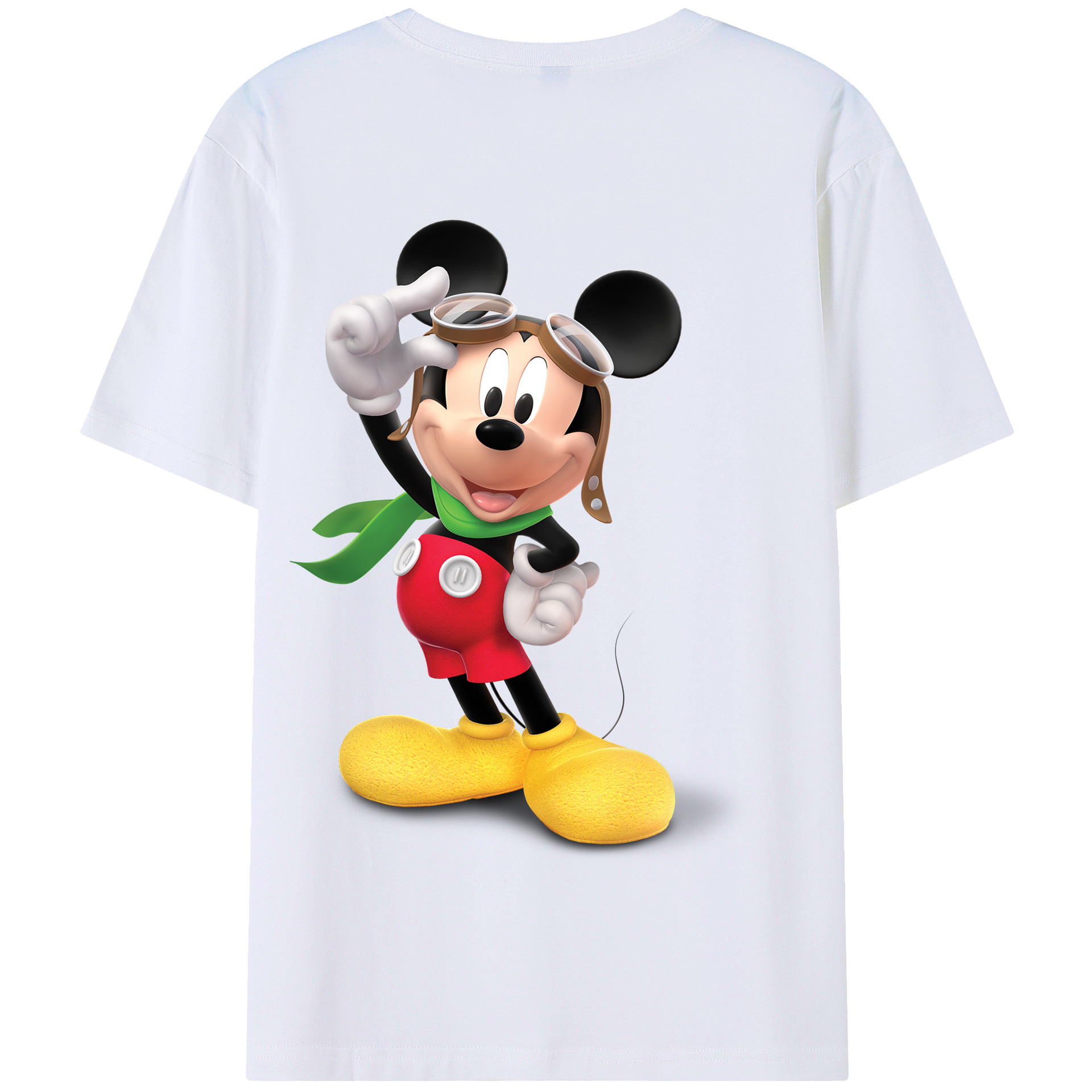 （画像用） ミッキーマウス Mickey Mouse 綿100％半袖Tシャツ（背面プリント）