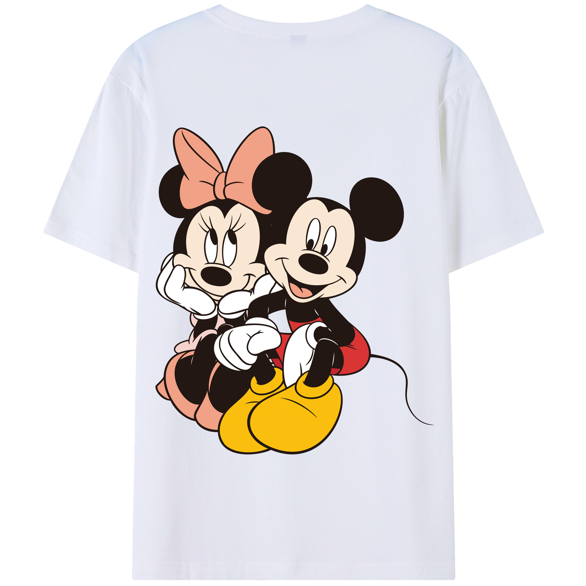 （画像用） ミッキーマウス Mickey Mouse 綿100％半袖Tシャツ（背面プリント）