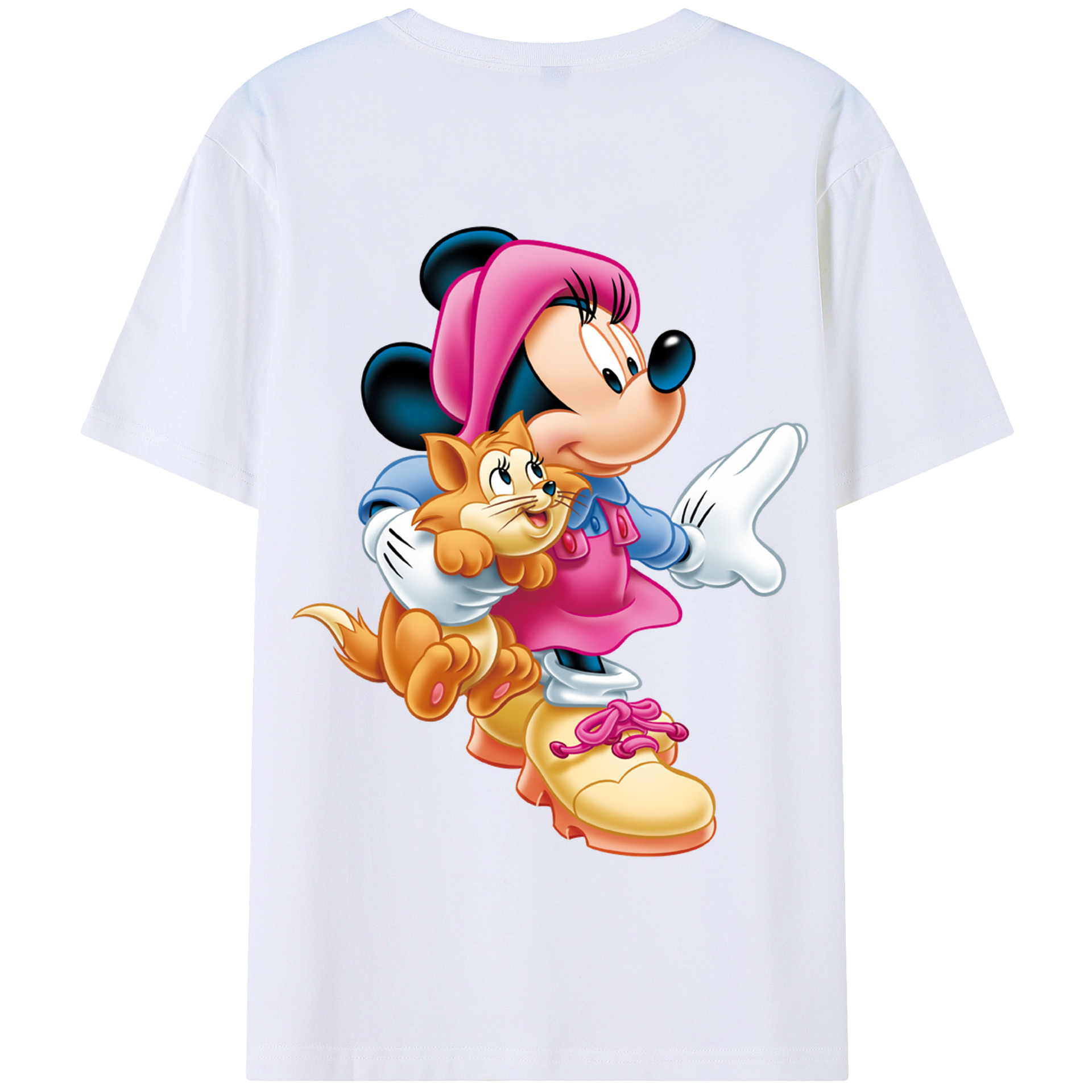 （画像用） ミッキーマウス Mickey Mouse 綿100％半袖Tシャツ（背面プリント）