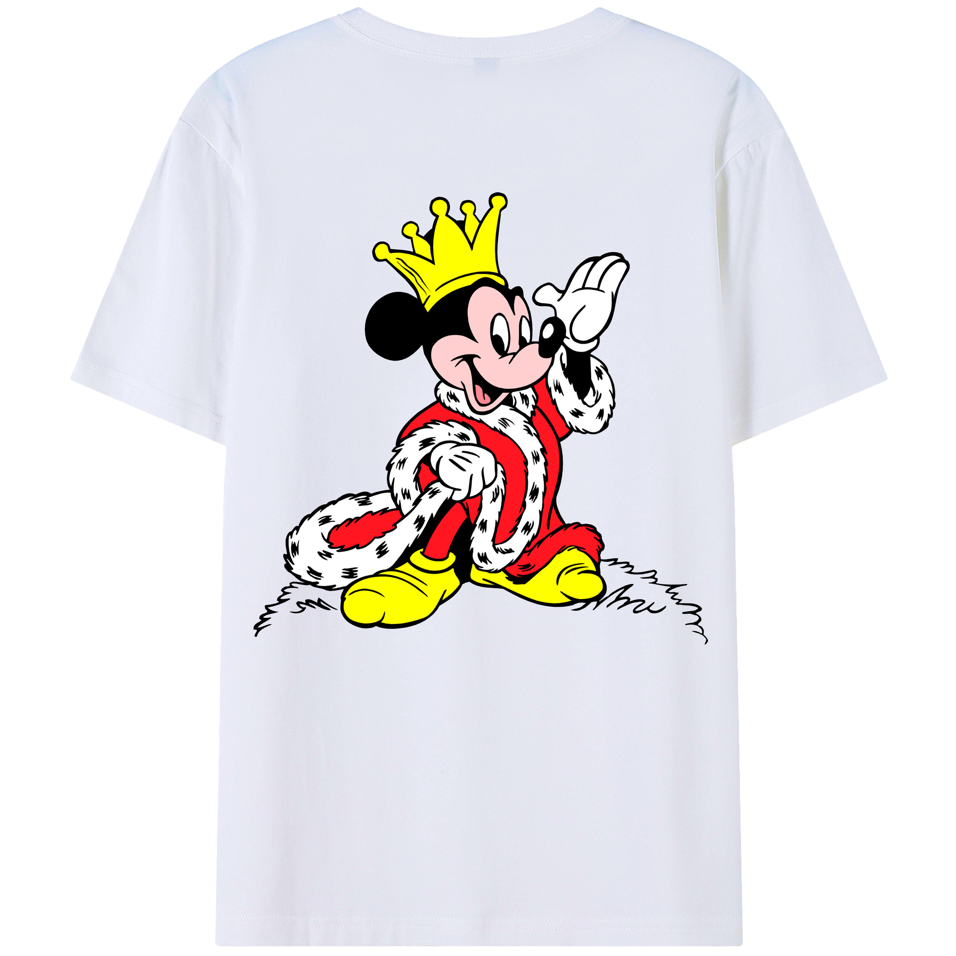 （画像用） ミッキーマウス Mickey Mouse 綿100％半袖Tシャツ（背面プリント）