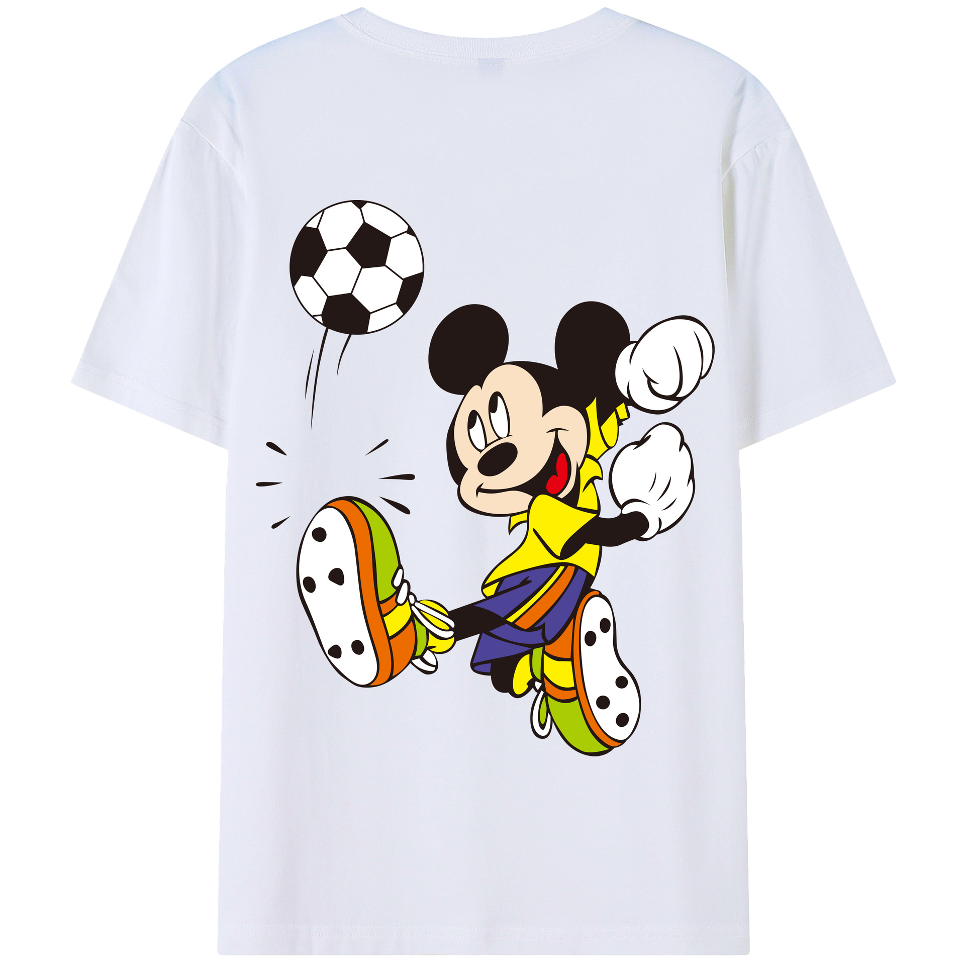 （画像用） ミッキーマウス Mickey Mouse 綿100％半袖Tシャツ（背面プリント）