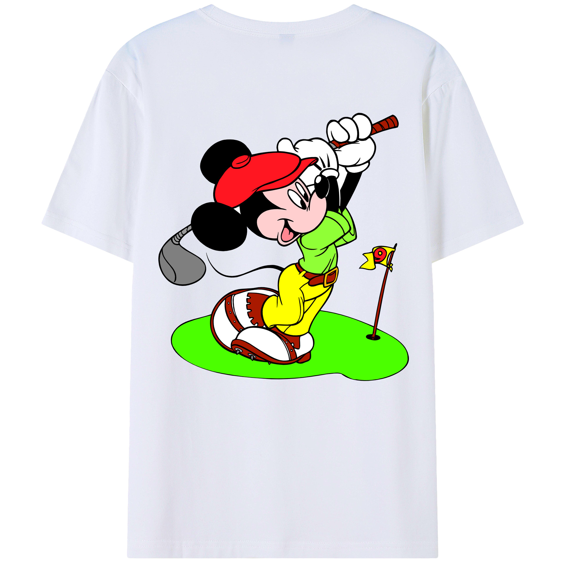 （画像用） ミッキーマウス Mickey Mouse 綿100％半袖Tシャツ（背面プリント）