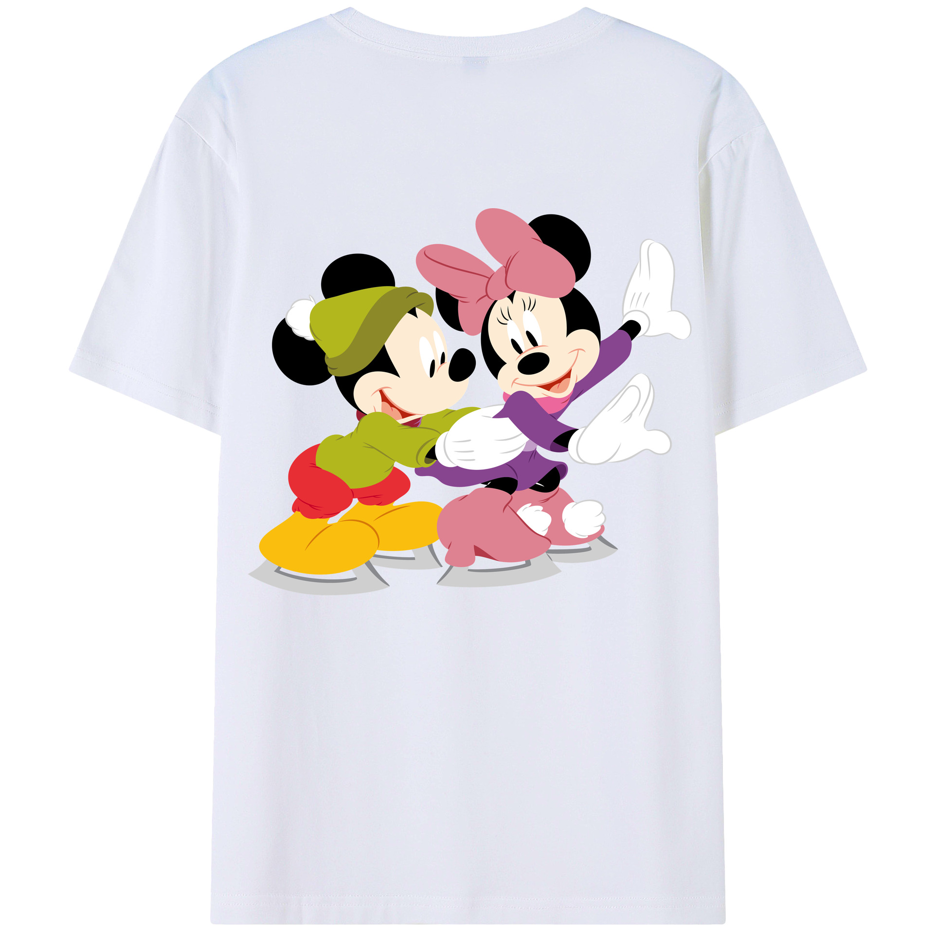 （画像用） ミッキーマウス Mickey Mouse 綿100％半袖Tシャツ（背面プリント）