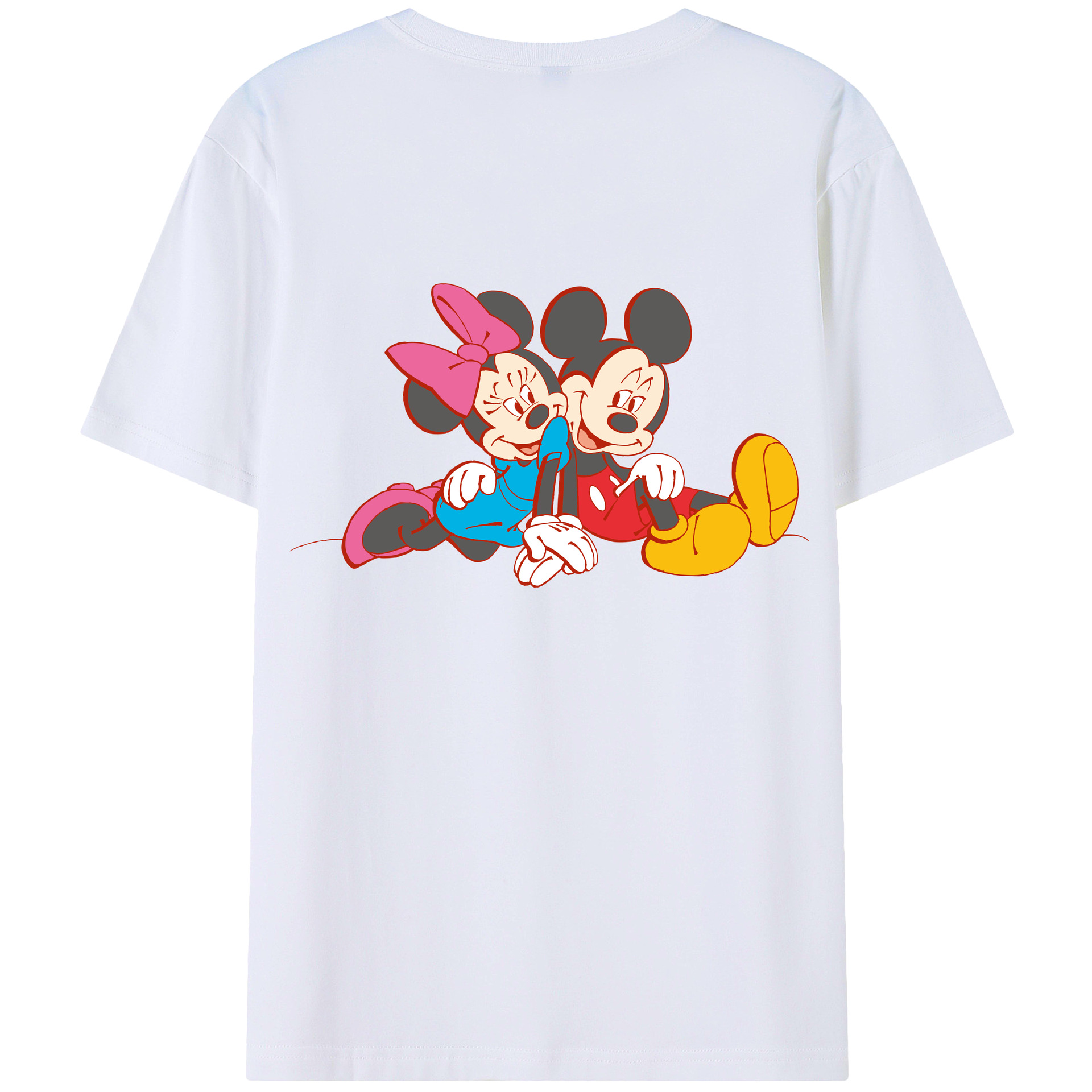 （画像用） ミッキーマウス Mickey Mouse 綿100％半袖Tシャツ（背面プリント）