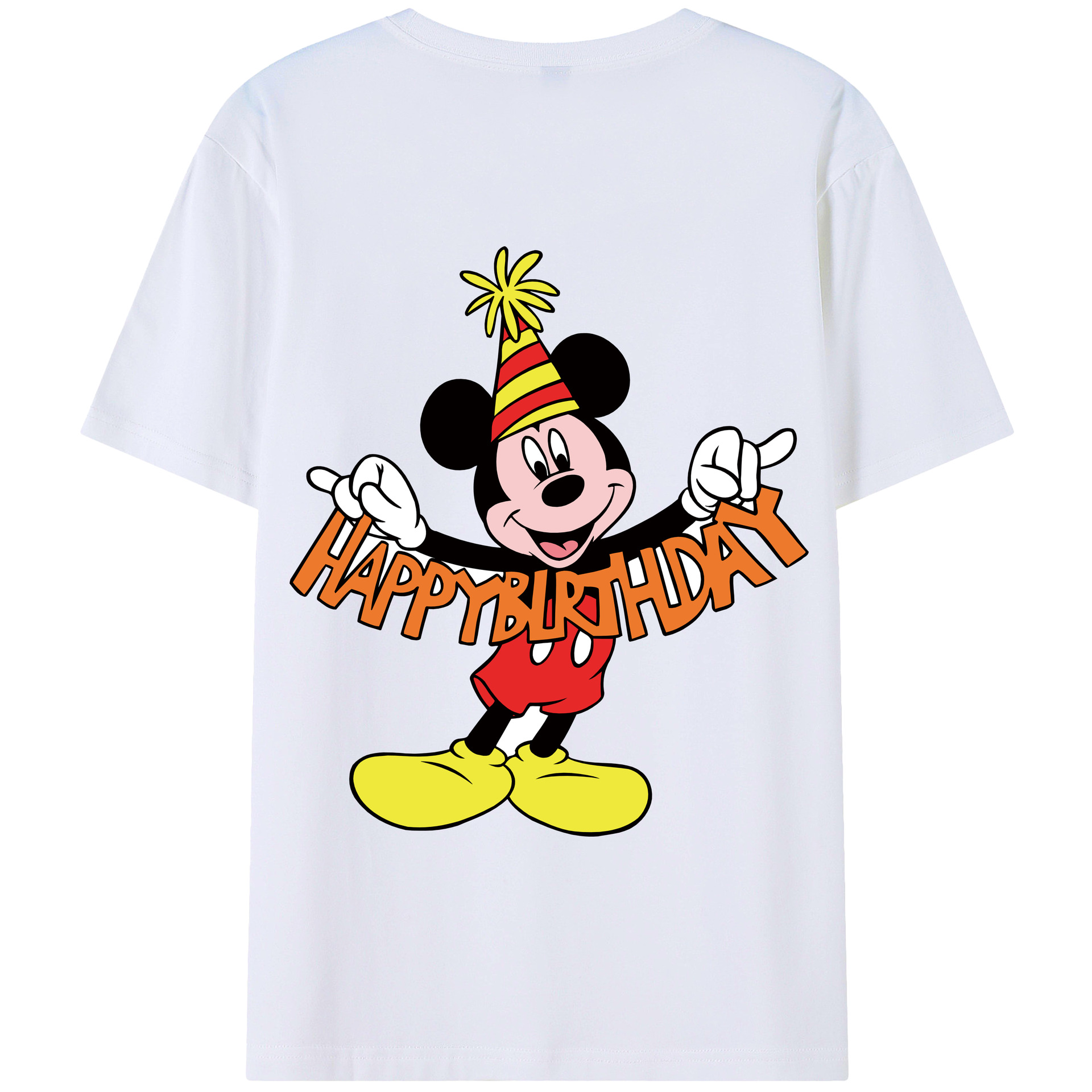 （画像用） ミッキーマウス Mickey Mouse 綿100％半袖Tシャツ（背面プリント）