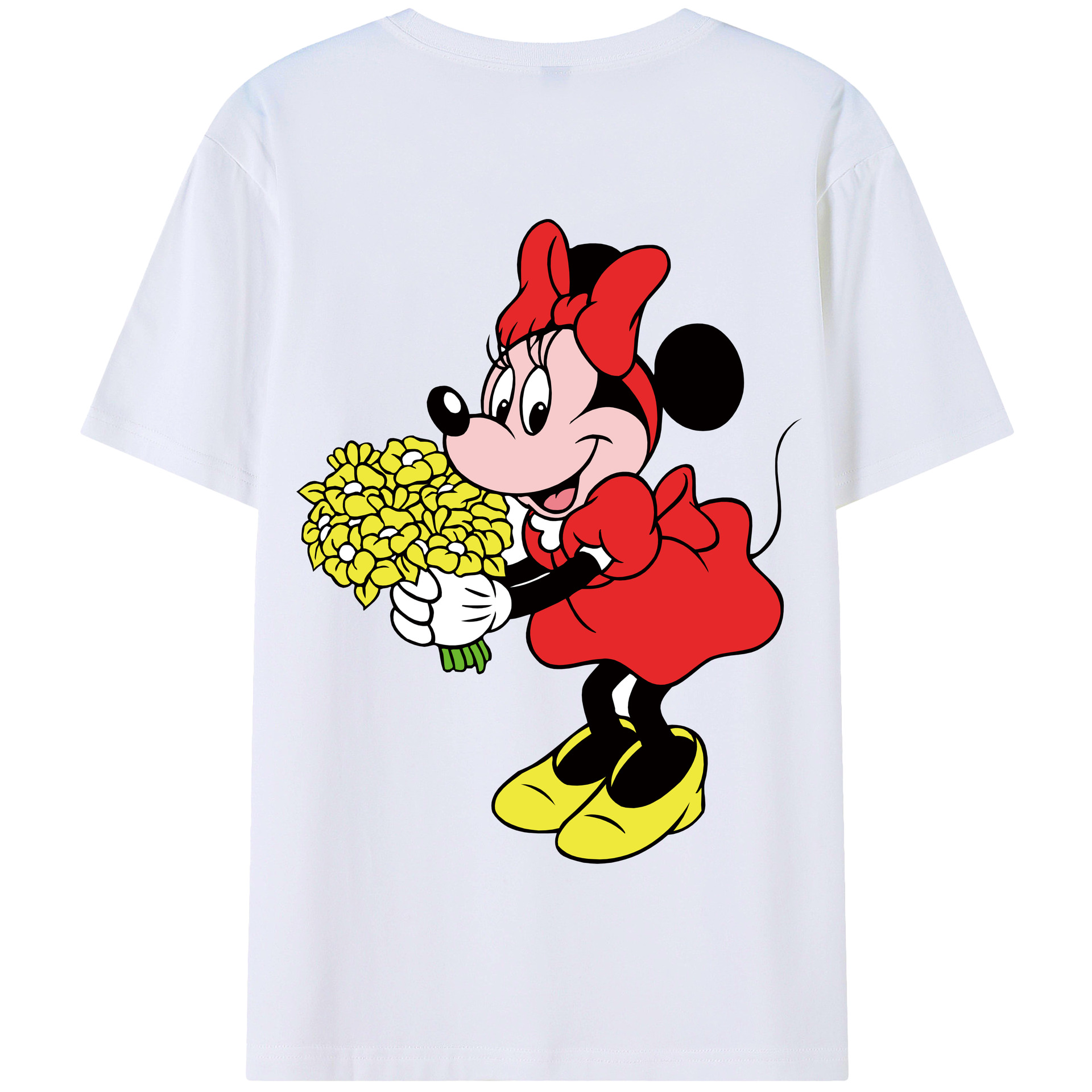 （画像用） ミッキーマウス Mickey Mouse 綿100％半袖Tシャツ（背面プリント）