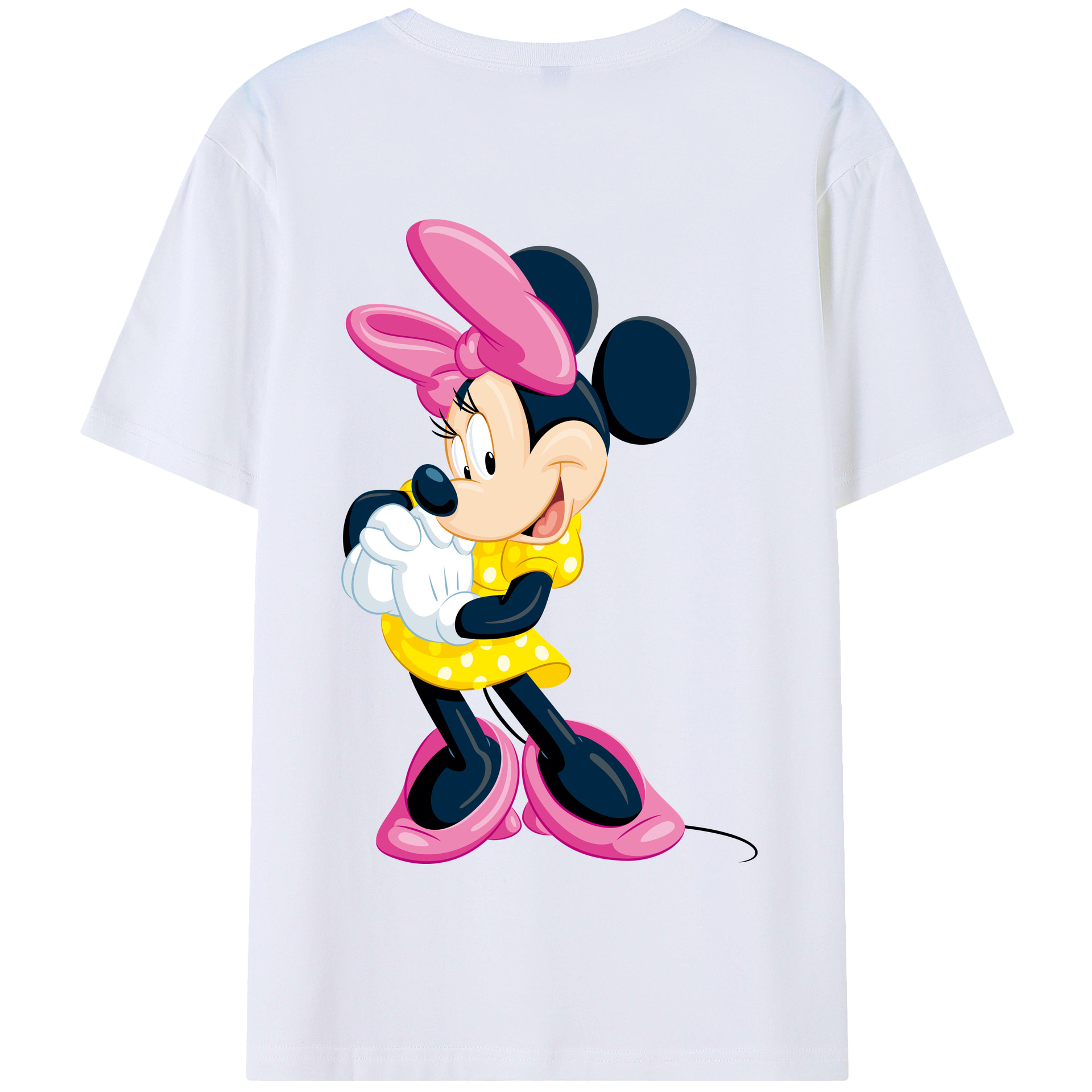 （画像用） ミッキーマウス Mickey Mouse 綿100％半袖Tシャツ（背面プリント）
