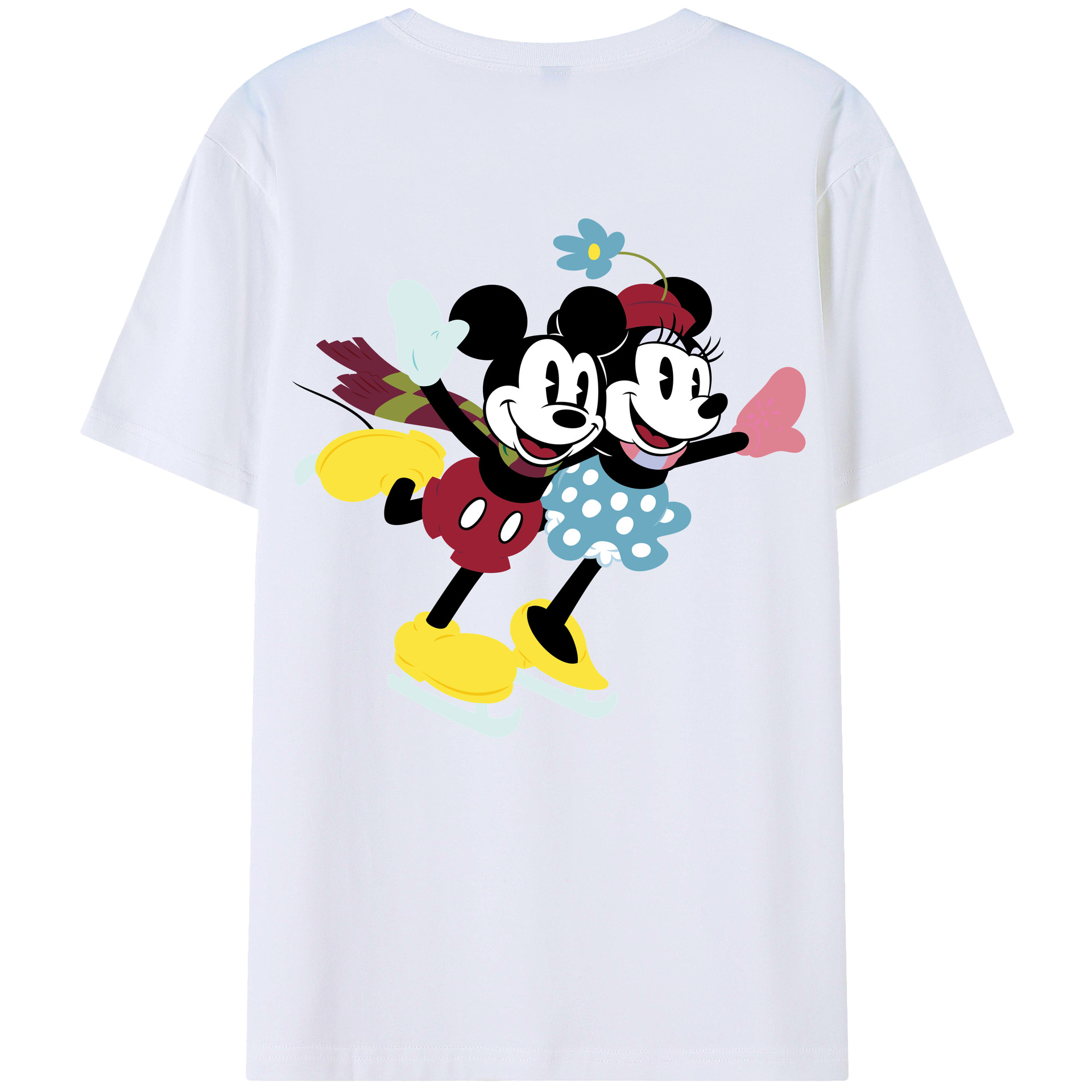 （画像用） ミッキーマウス Mickey Mouse 綿100％半袖Tシャツ（背面プリント）