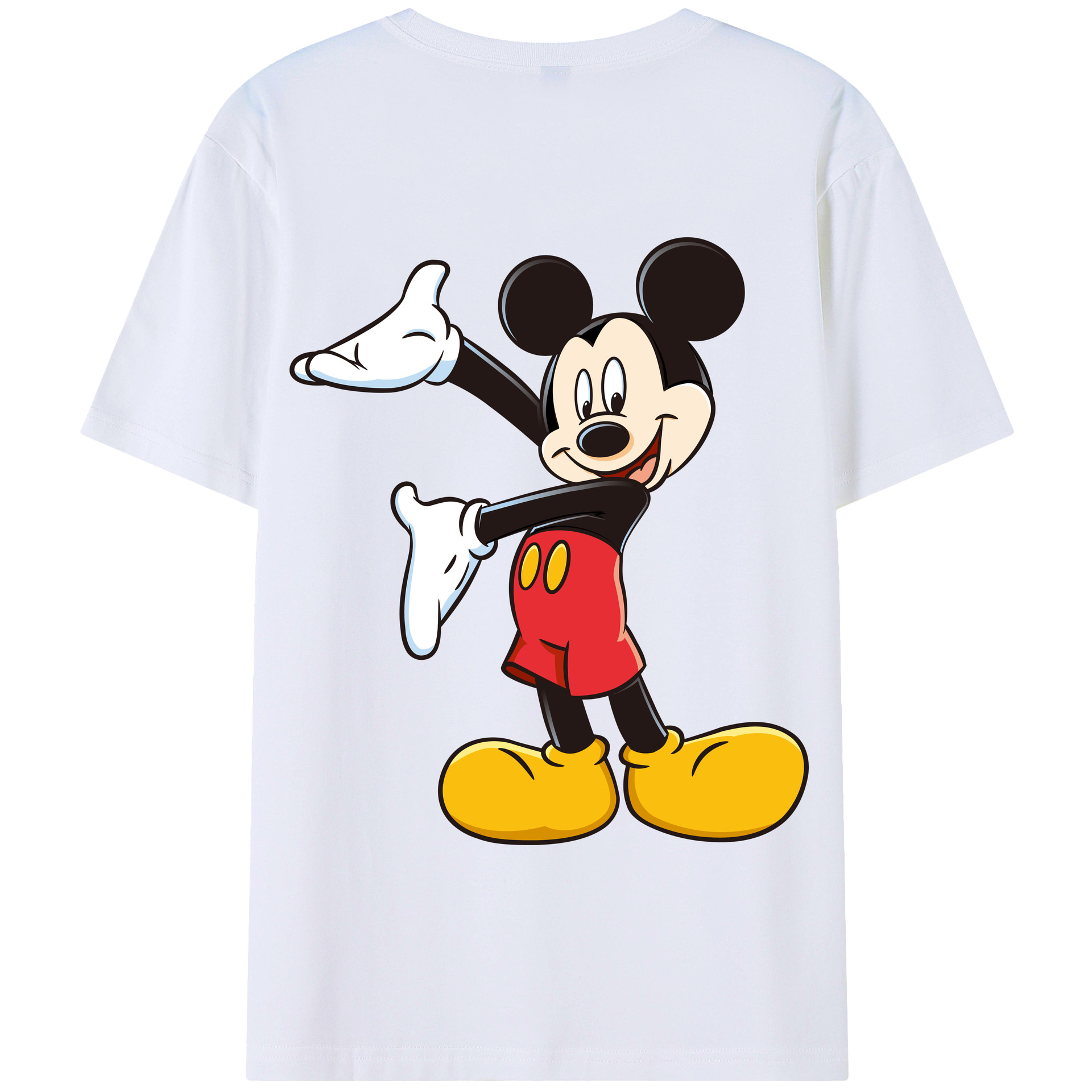 （画像用） ミッキーマウス Mickey Mouse 綿100％半袖Tシャツ（背面プリント）