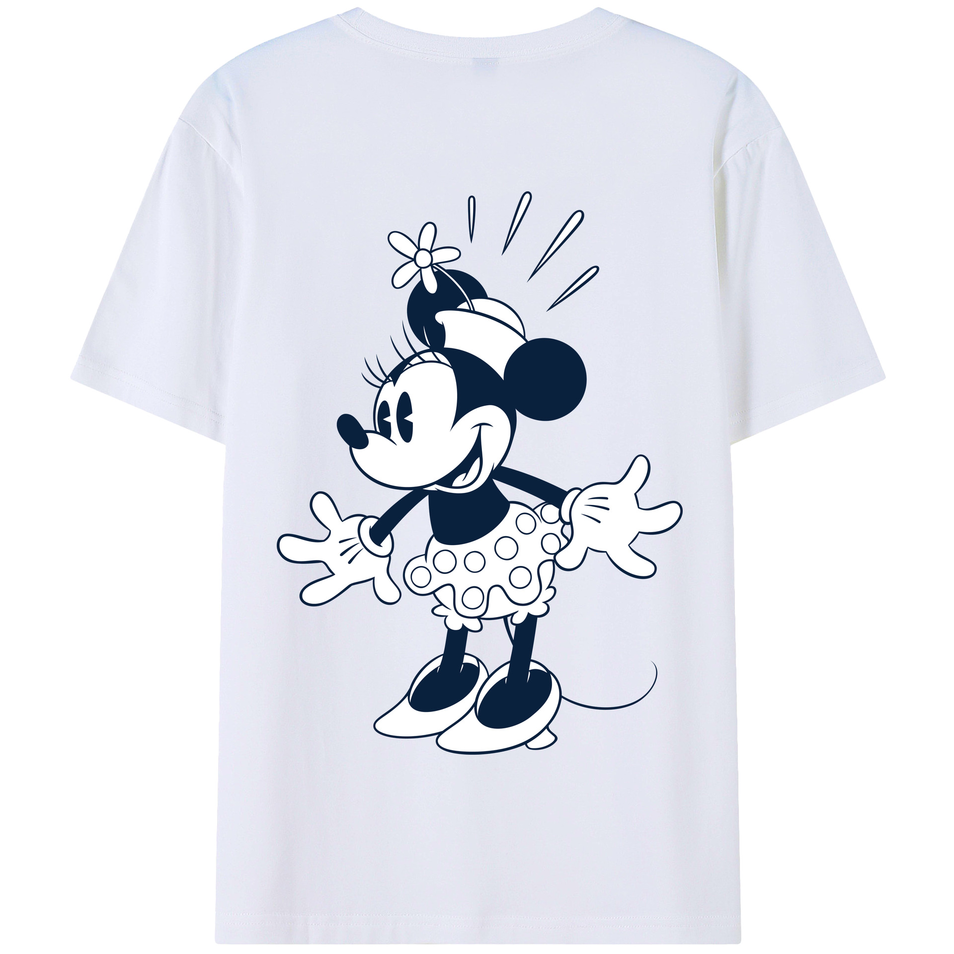 （画像用） ミッキーマウス Mickey Mouse 綿100％半袖Tシャツ（背面プリント）