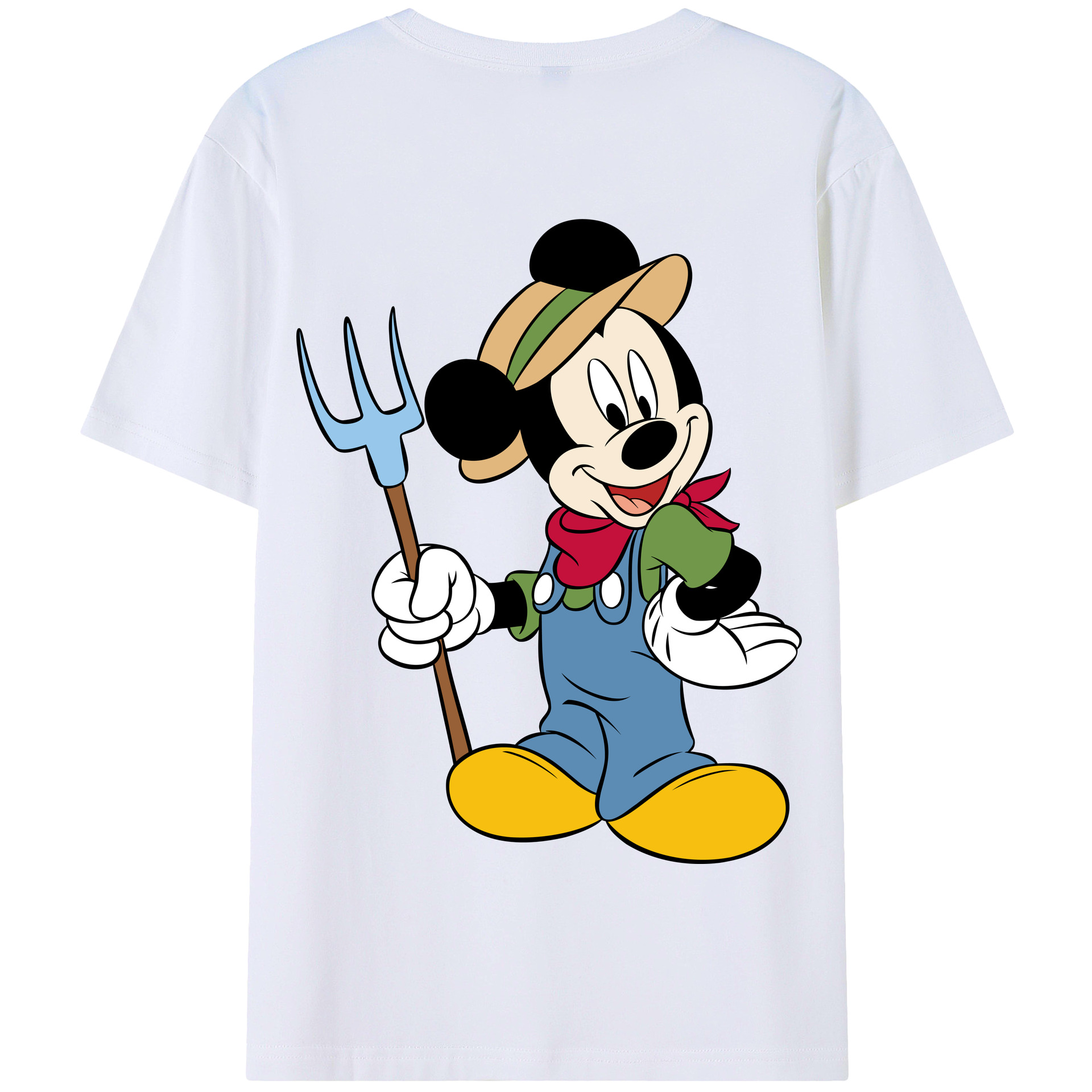 （画像用） ミッキーマウス Mickey Mouse 綿100％半袖Tシャツ（背面プリント）